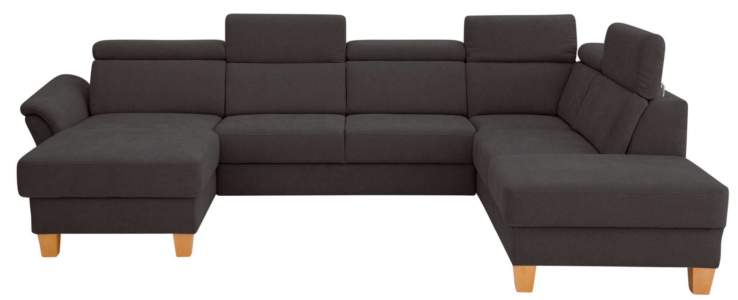 Home affaire Wohnlandschaft »Conville U-Form« Kopfteilverstellung wahlweise mit Bettfunktion und Bettkasten