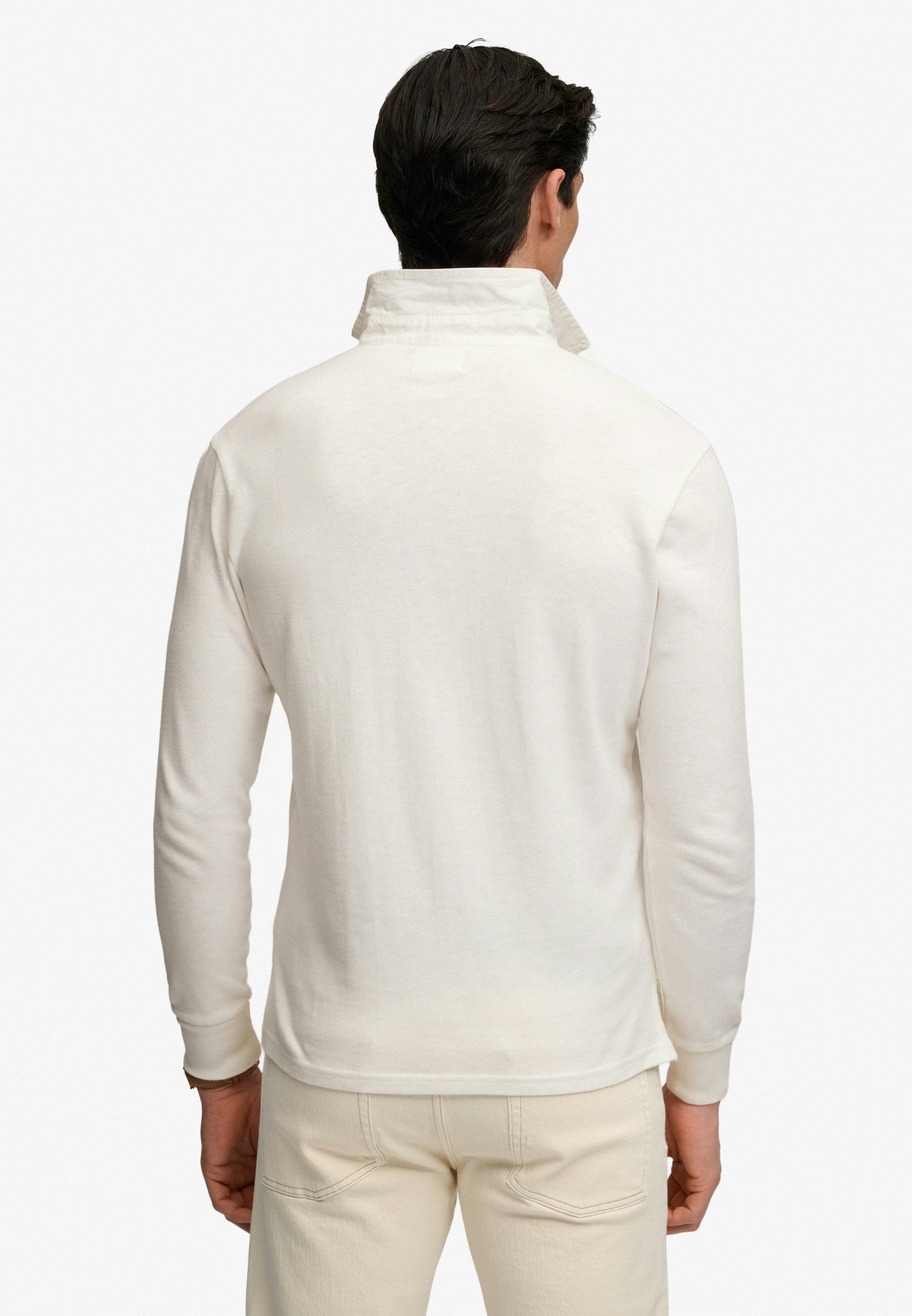 Superdry Langarm-Poloshirt »CLASSIC RUGBY TOP« aus Baumwolle und Single Jersey, Relaxed Fit, mit kurzer Knopfleiste