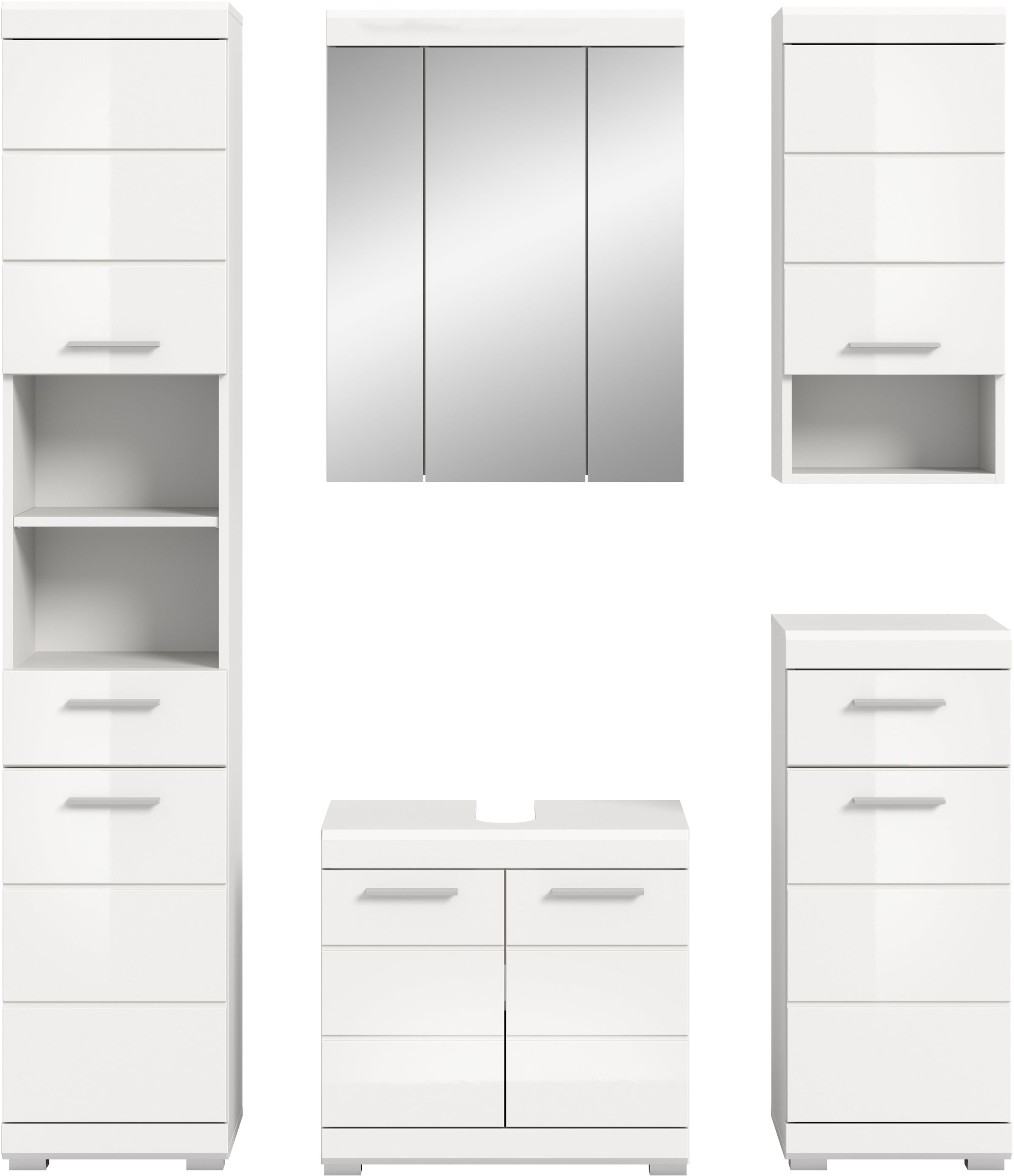 welltime Badmöbel-Set »Siena, 5 teilig, bestehend aus:« Set, TOPSELLER!, 5 Stk. tlg.