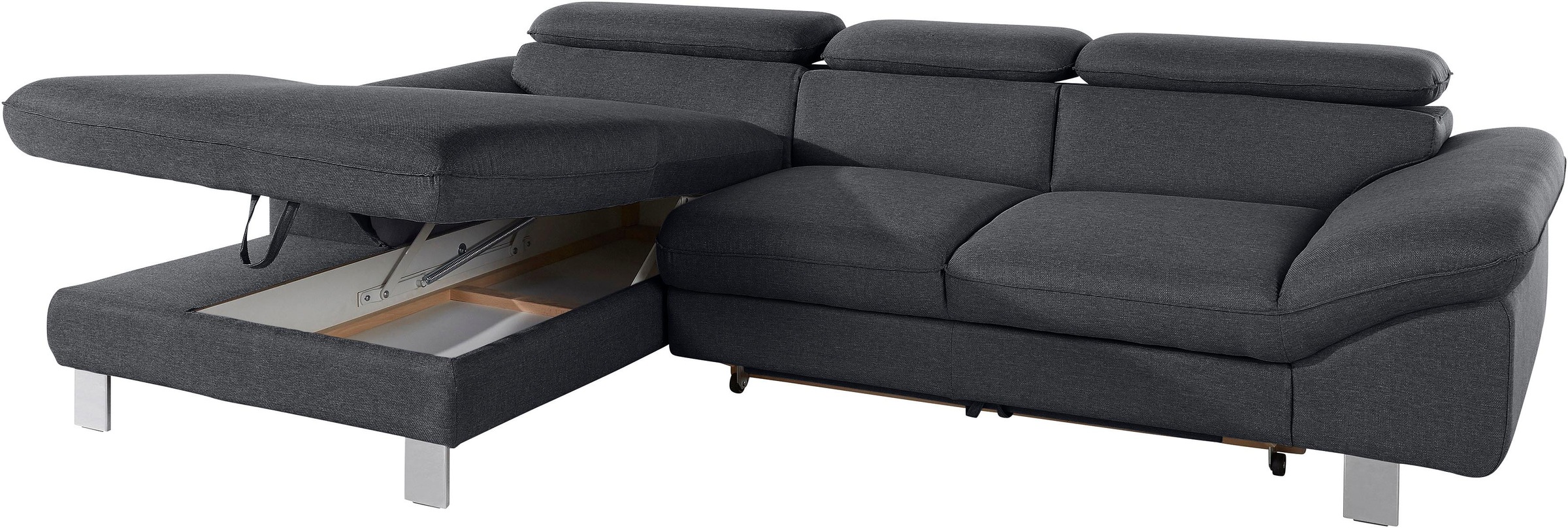 COTTA Ecksofa »Driver L-Form«, mit Kopfteilverstellung, wahlweise mit Bettfunktion & Bettkasten