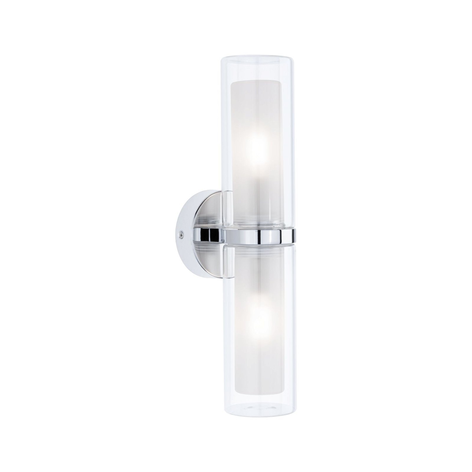 Paulmann Wandleuchte »Selection Bathroom Luena IP44 max. 2x20W Chrom 230V Glas/Metall«, 2 flammig, Leuchtmittel E14 | ohne Leuchtmittel, E14