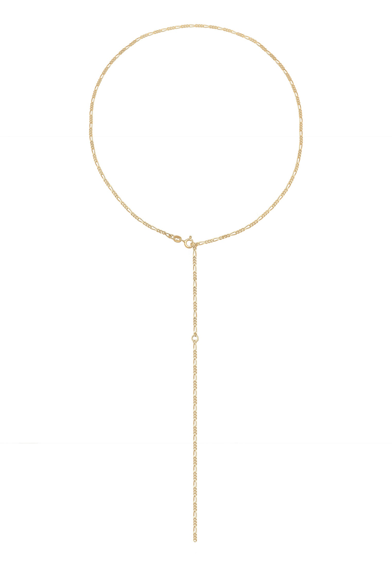 Elli Y-Kette »Halskette Y-Kette Figaro Basic Trend Verstellbar 925 Silber«