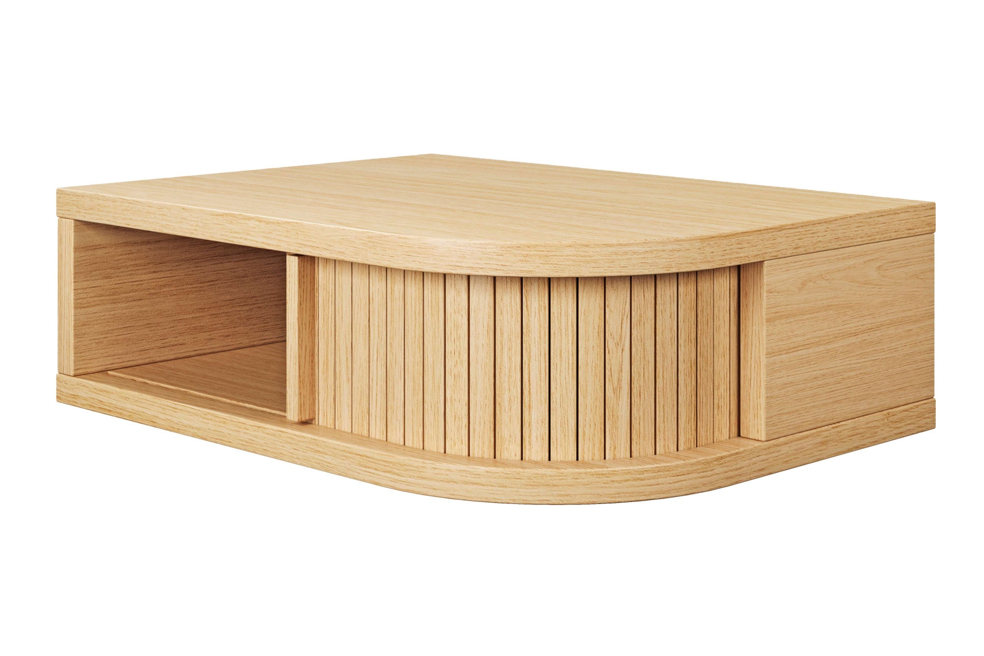 Woodman Nachttisch »Farsta« in 3 Farben, mit Tambourschiebetüren, mit Eichenholz furniert, FSC®