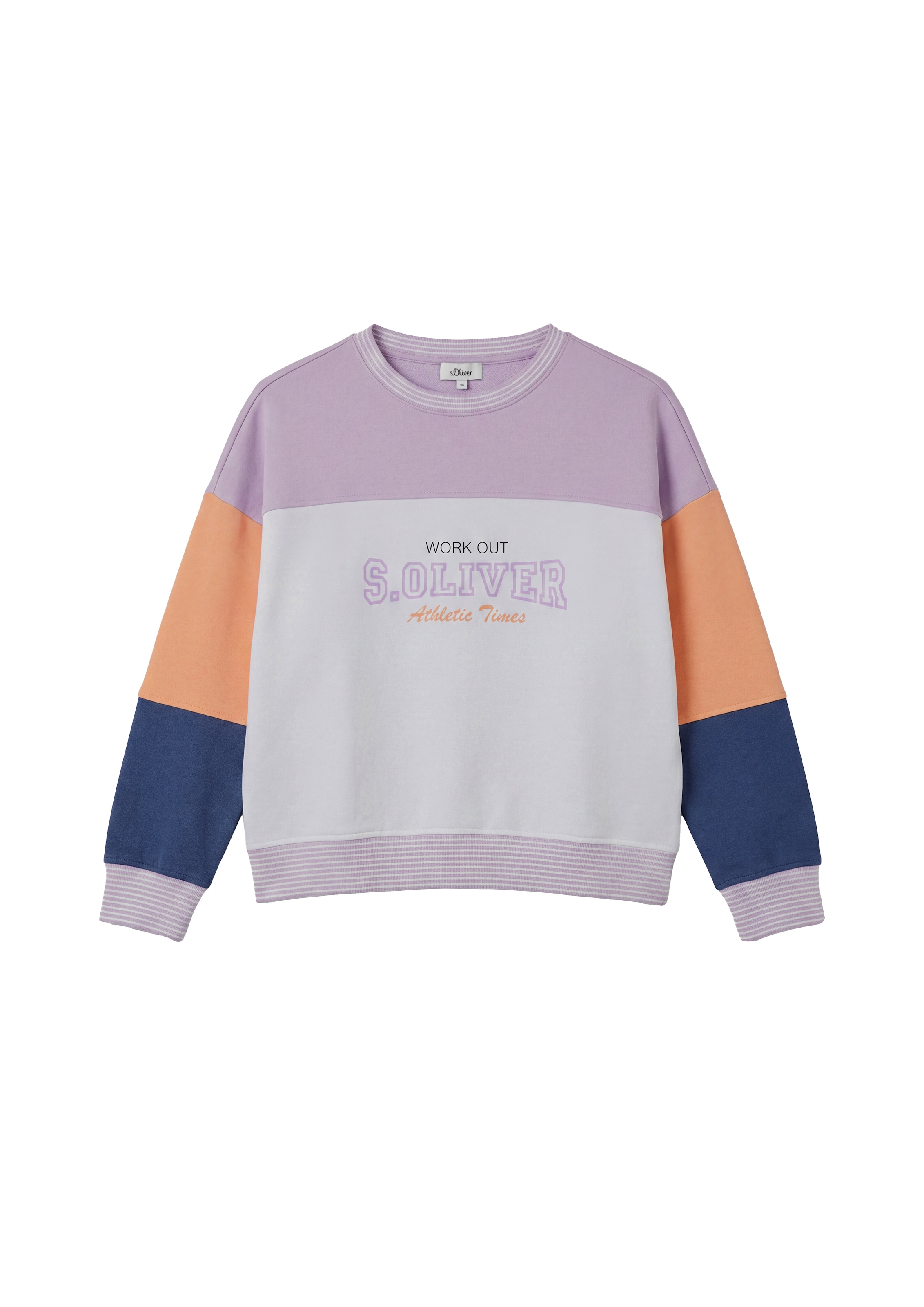 s.Oliver Sweater »s.Oliver X Heidi Klum Sweatshirt Color Block«, im Colorblocking-Look und mit Logoprint
