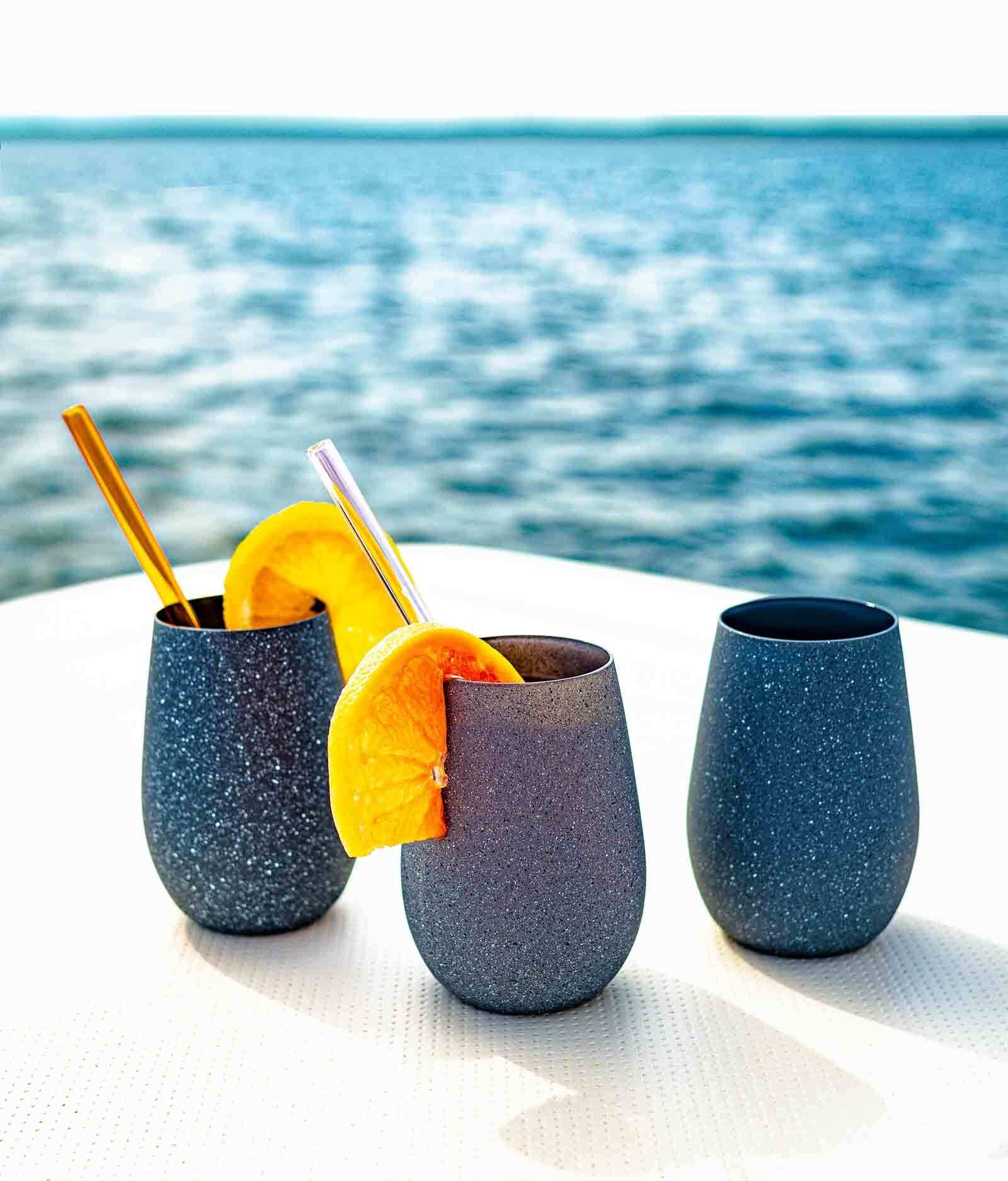 Stölzle Glas »Becher STONES 465 ml 6er Set grau«