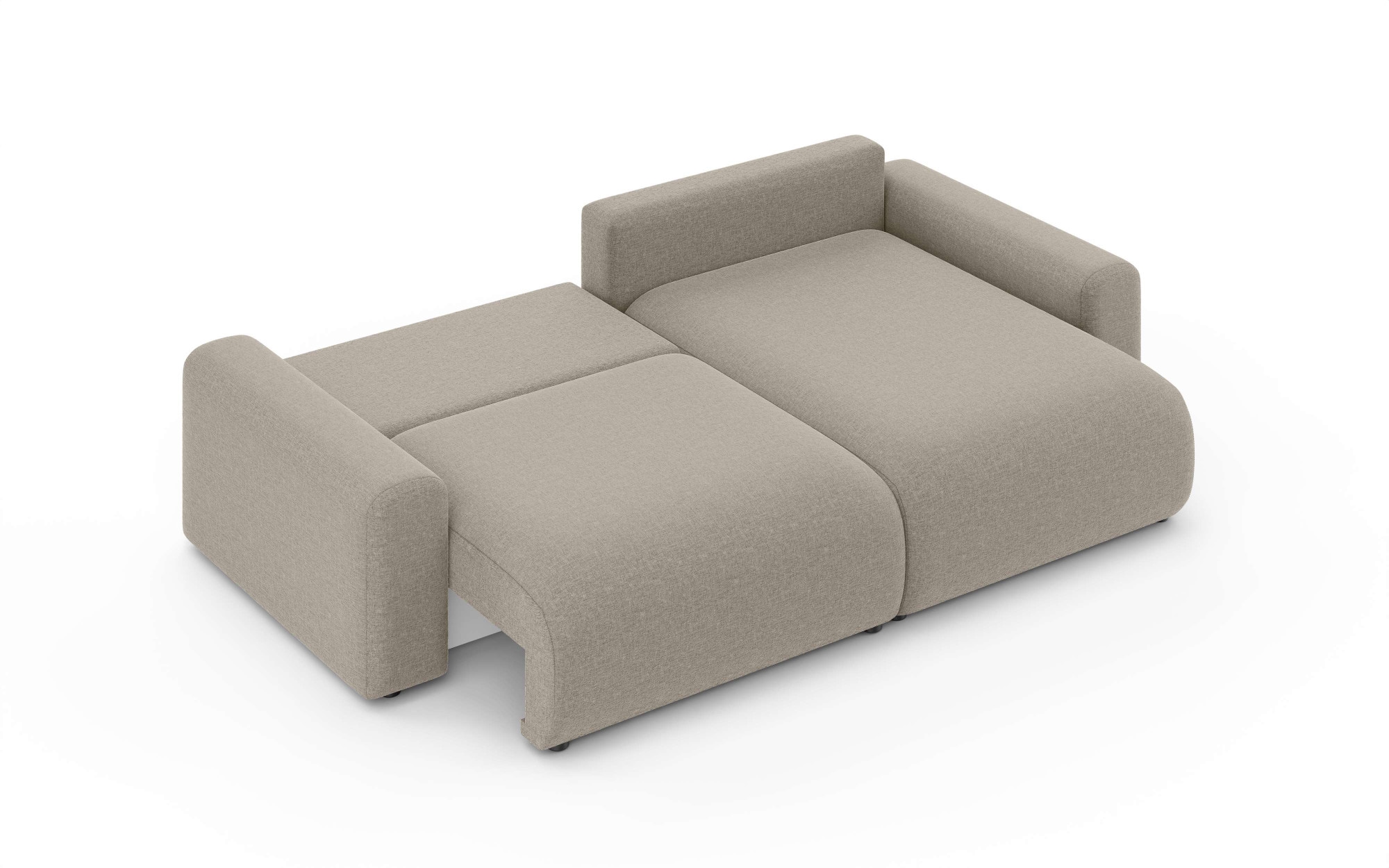 Home affaire Ecksofa »LAKESIDE klein mit Bettfunktion und Bettkasten, B/T/H 235/142/84 cm«, L-Form, Recamiere beidseitig montierbar, mit Wellenunterfederung