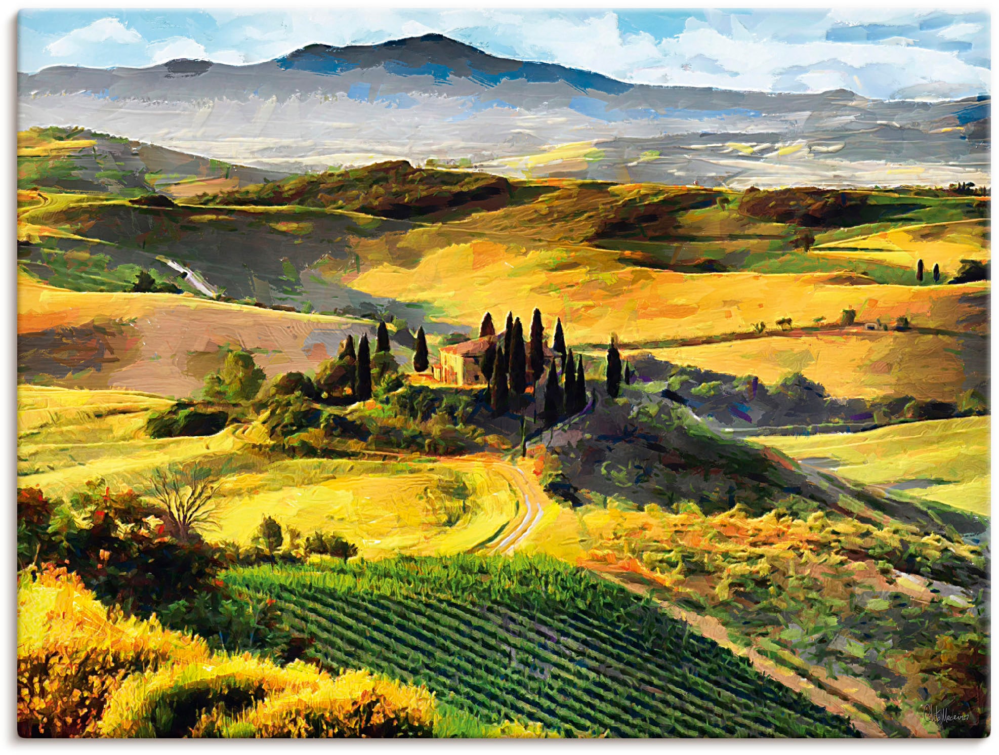 Artland Wandbild »Toskana von oben«, Bilder von Europa, (1 St.), als  Alubild, Leinwandbild, Wandaufkleber oder Poster in versch. Größen bequem  bestellen