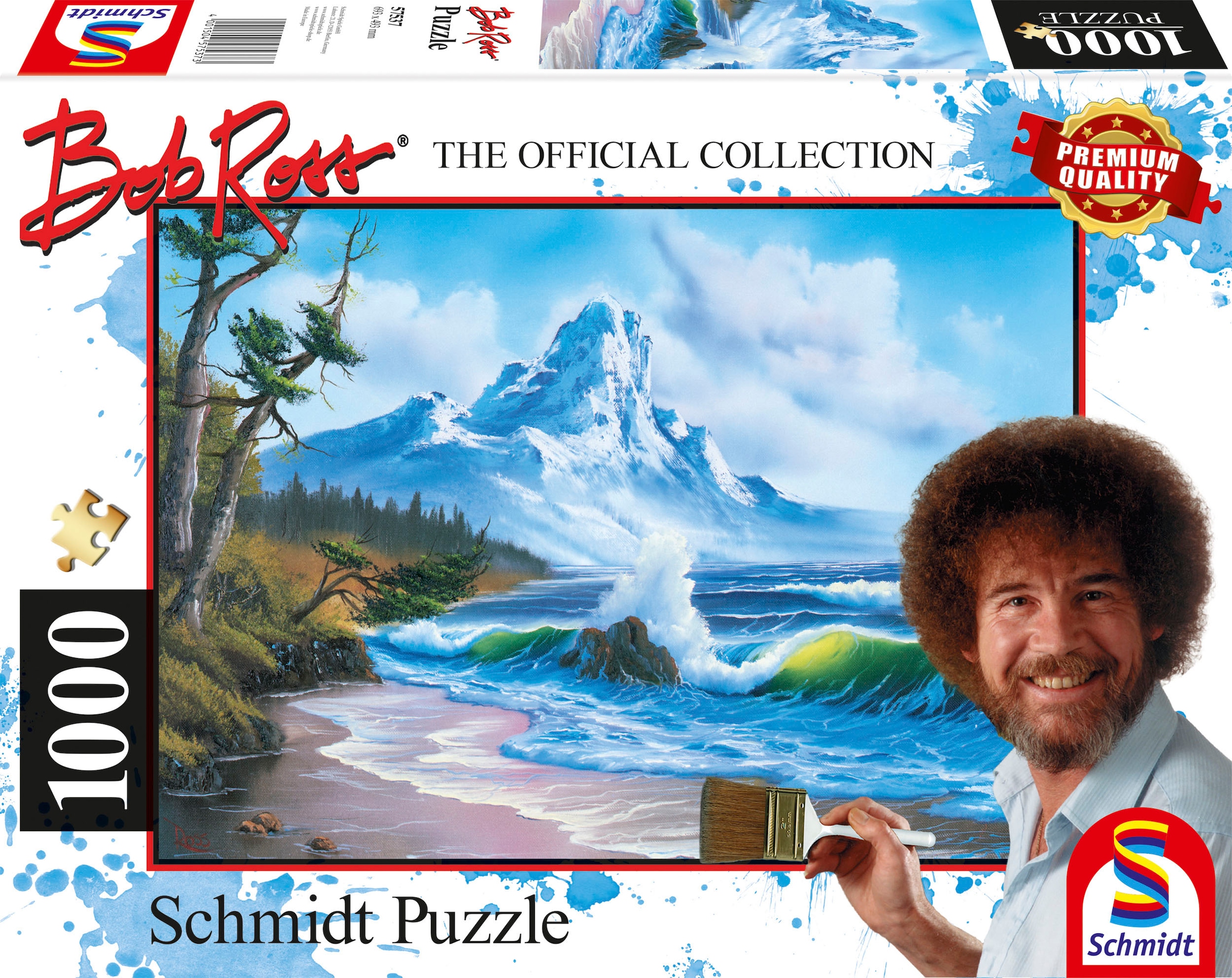 Puzzle »Bob Ross, Berg am Meer«, Made in Europe