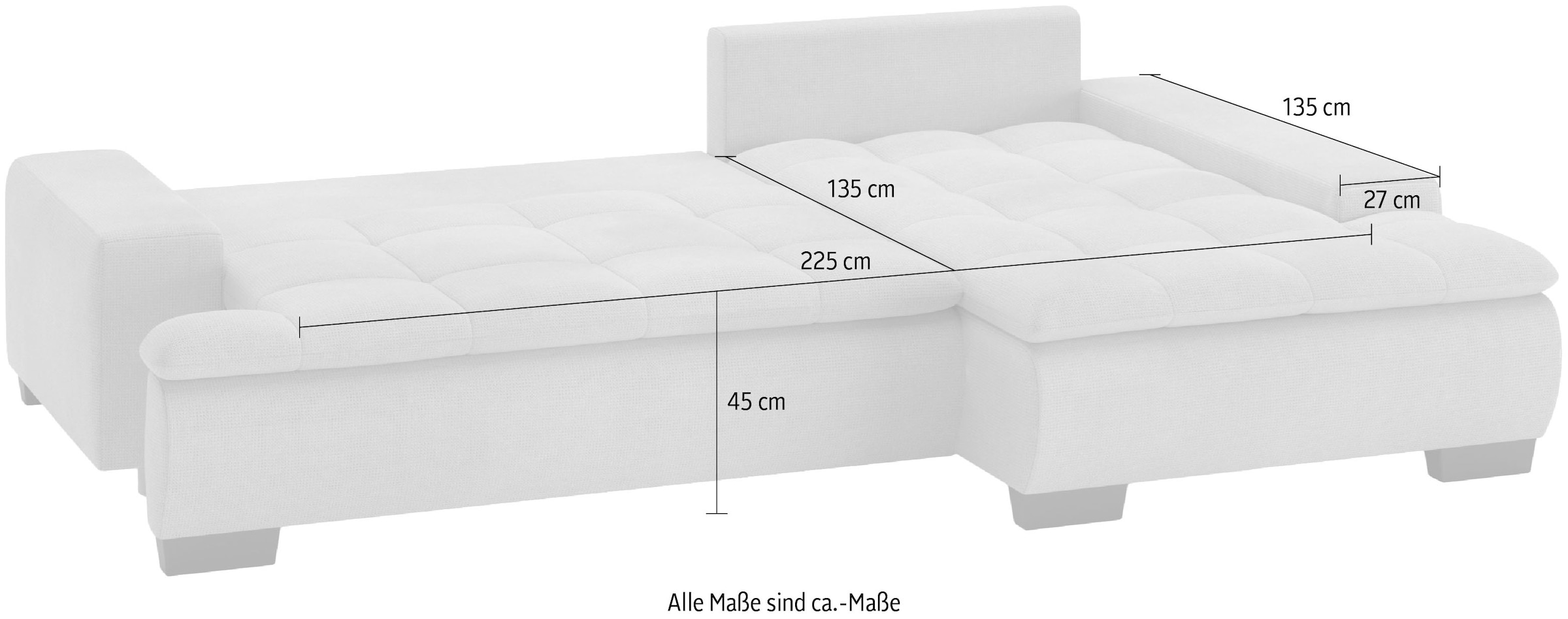 Mr. Couch Polsterecke »Haiti II, L-Form«, mit Kaltschaumpolsterung, wahlweise mit Bett und Bettkasten