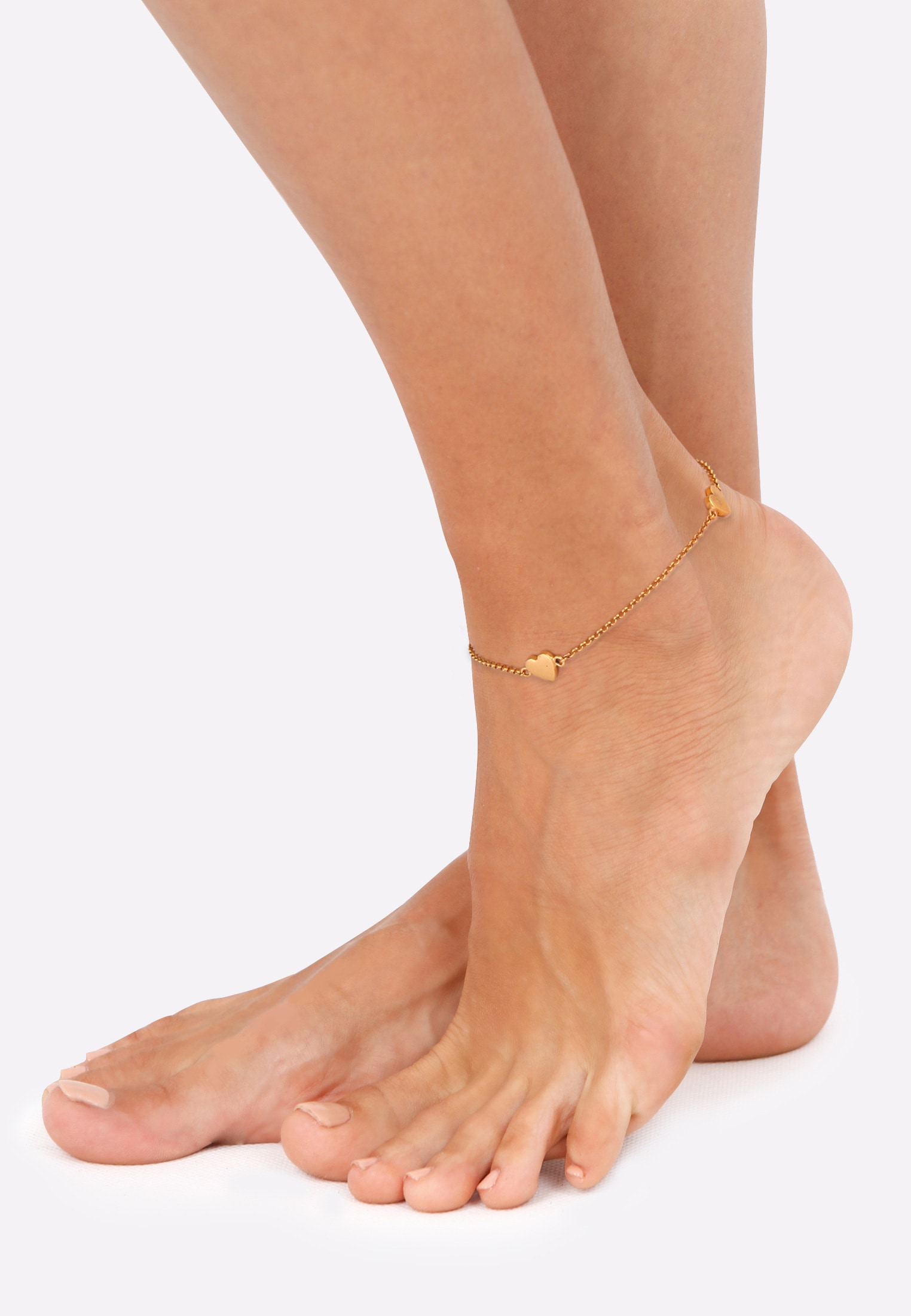 Nenalina Fußkette »Fußschmuck Herzen Verspielt Strand Sommer Trend 925 Silber«