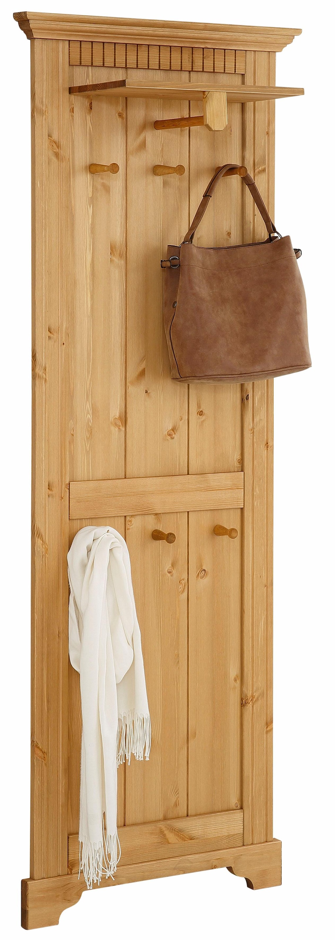 Home affaire Garderobenpaneel »Rustic«, kaufen cm breit auf 64 Raten aus Kiefer, massiver