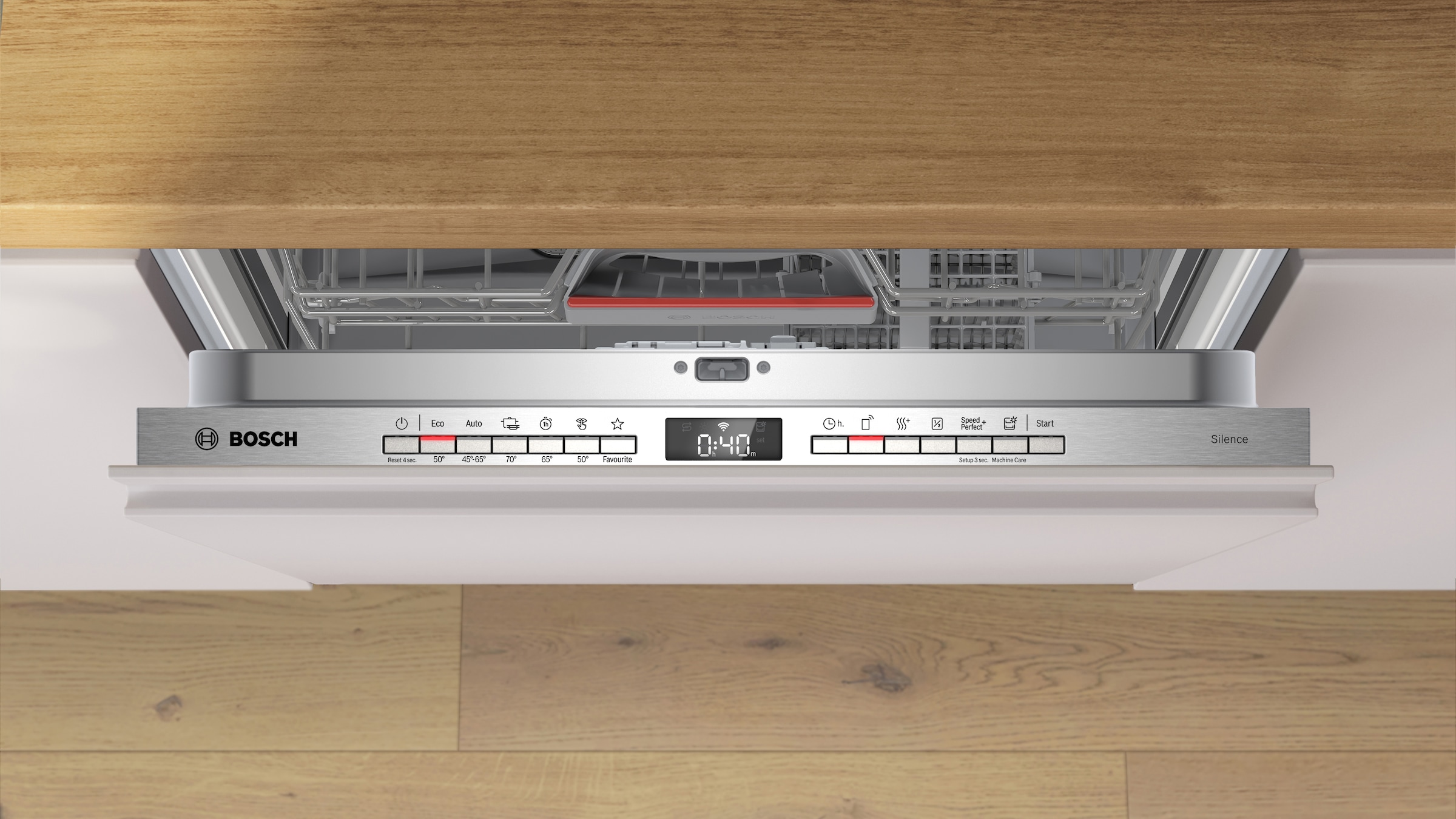 BOSCH vollintegrierbarer Geschirrspüler Serie 4 »SBV4HTX14E« 13 tlg. Maßgedecke Info Light - erlischt bei Beendigung des Spülvorgangs, flexible Körbe