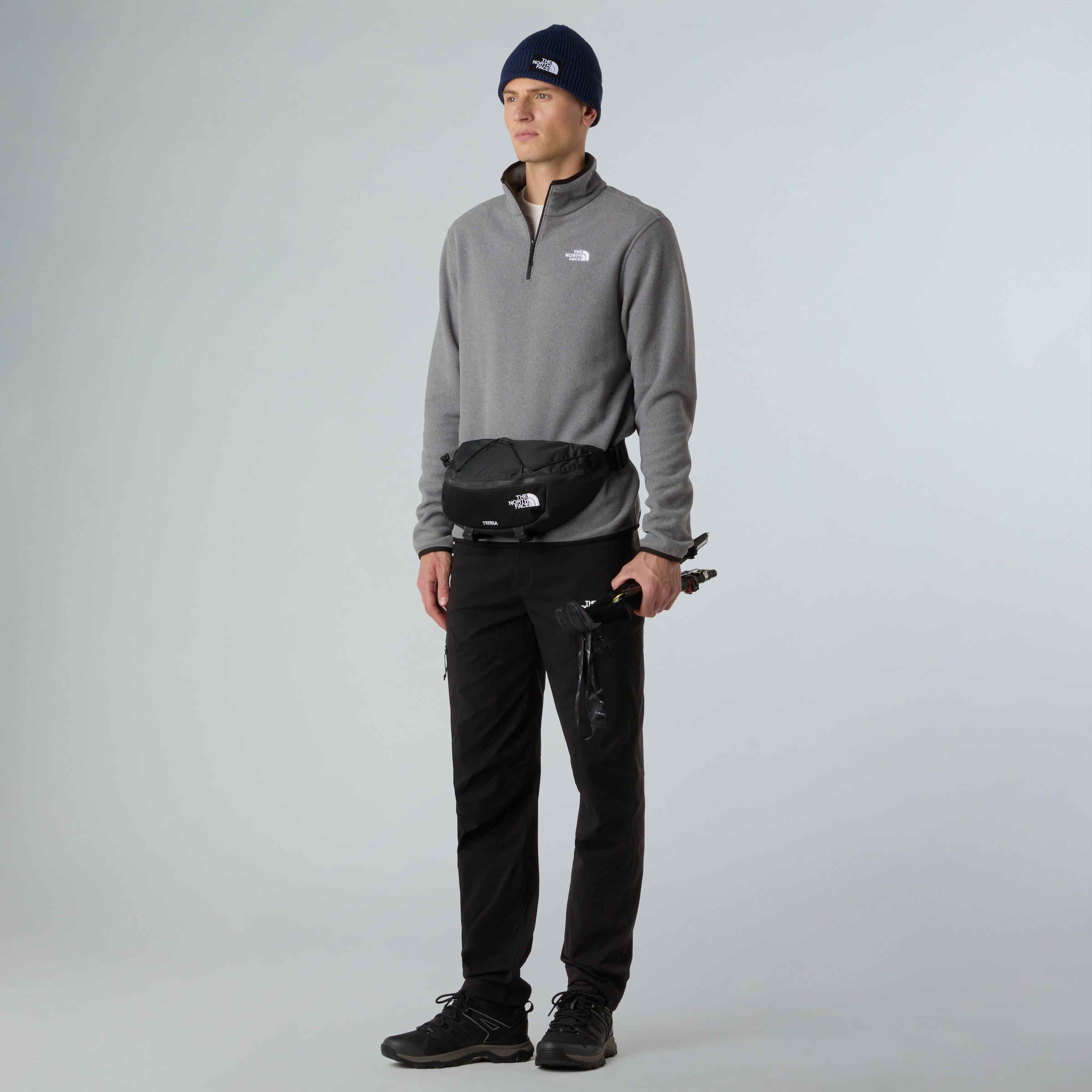 The North Face Fleecepullover »M GLACIER FLEECE 1/4 ZIP JACKET«, 1 Stk. 1/4-langer Reißverschluss, aus Polyester, feuchtigkeitsabweisend
