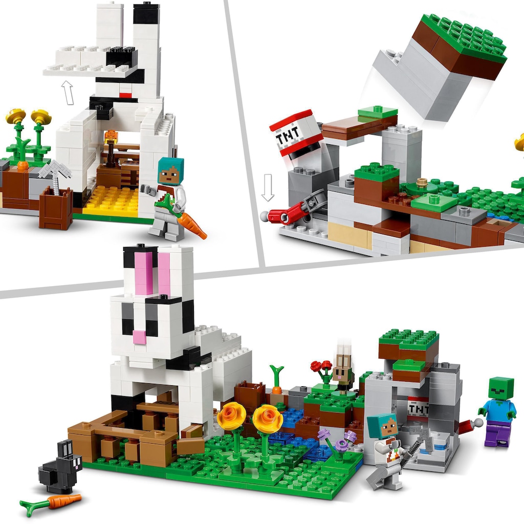 LEGO® Konstruktionsspielsteine »Die Kaninchenranch (21181), LEGO® Minecraft™«, (340 St.)