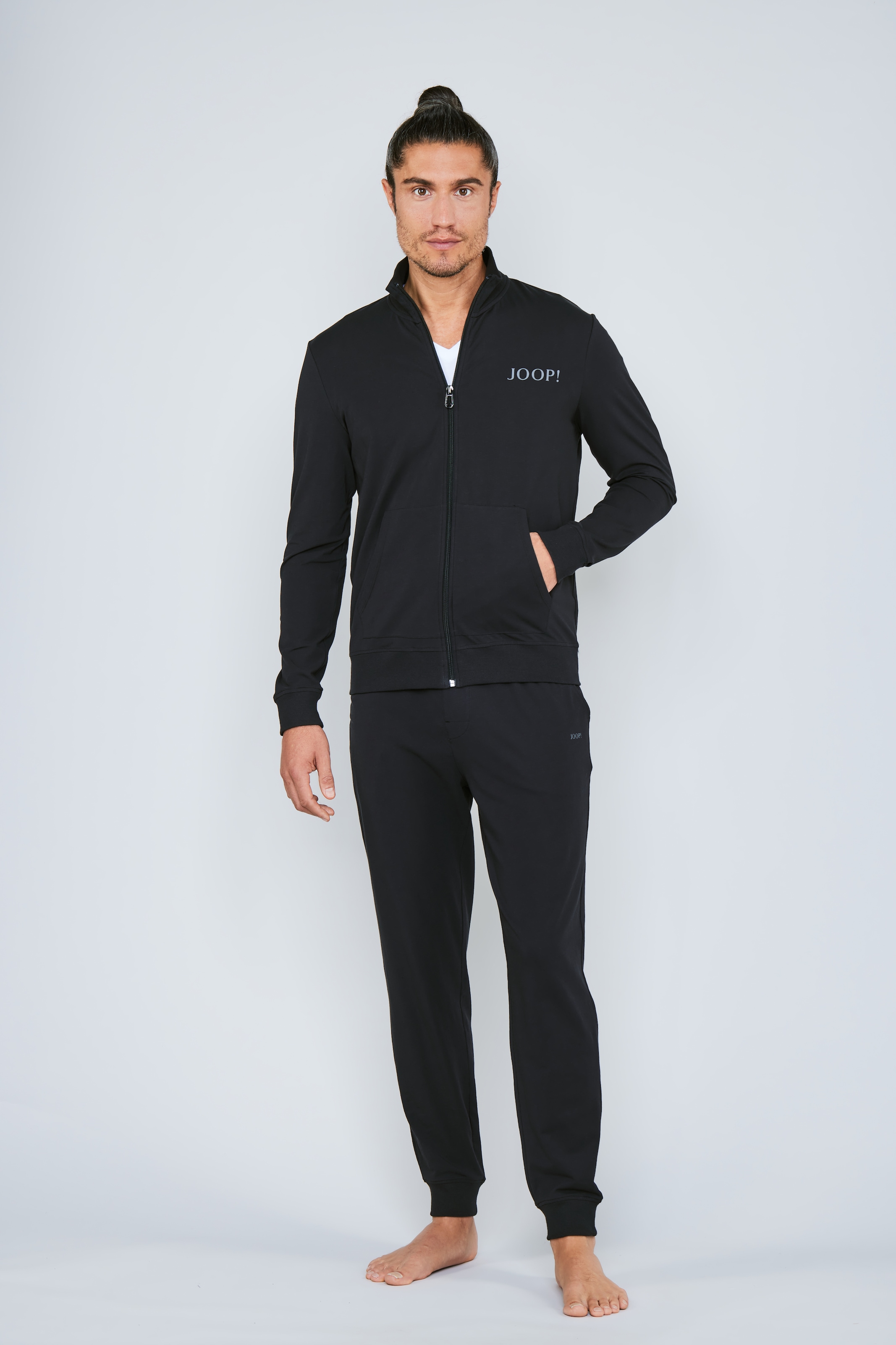 JOOP! Sweatjacke »Comfort« Stehkragen, Regular Fit, geteilte Kängurutaschen, langärmelig