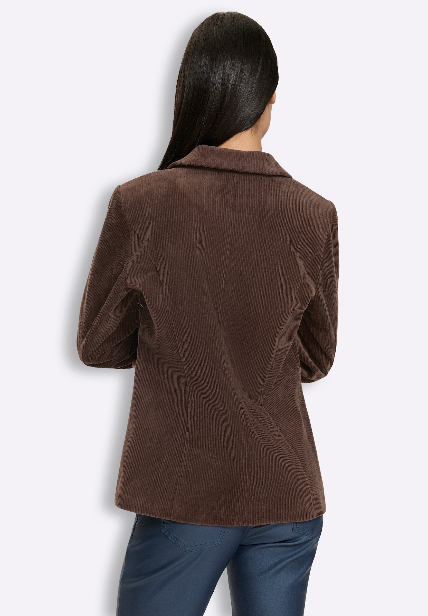 heine Blusenblazer »Cord-Blazer Cordblazer mit Logo-Stickerei«