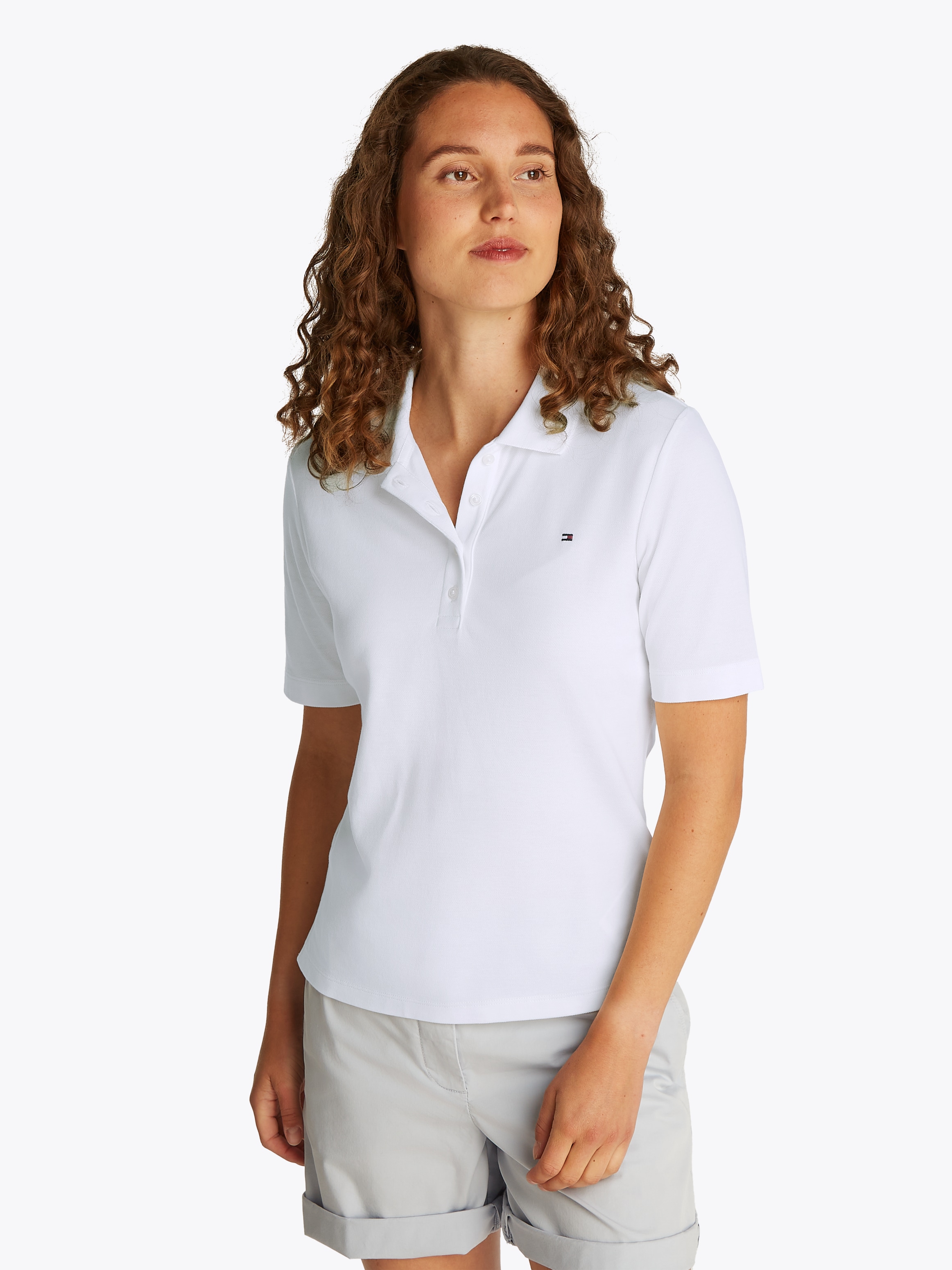 Tommy Hilfiger Poloshirt »1985 REG PIQUE POLO« mit Logo-Stickerei, Seitenschlitze, Regular Fit