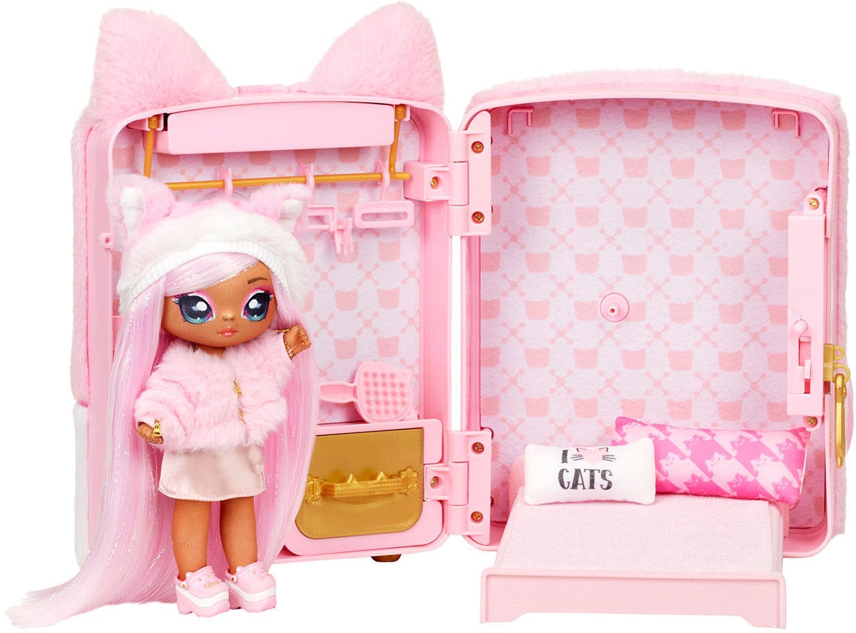 MGA ENTERTAINMENT Puppenmöbel »3in1 Backpack Bedroom Series 3 Playset - Pink Kitty«, Na!Na!Na! Surprise