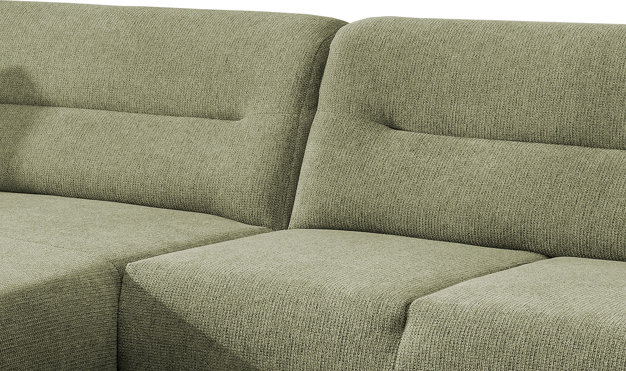 INOSIGN Ecksofa »Drago, elegant und zeitlos, komfortabel, Holzfuß, L-Form«, frei im Raum stellbar, inkl. 2 Zierkissen