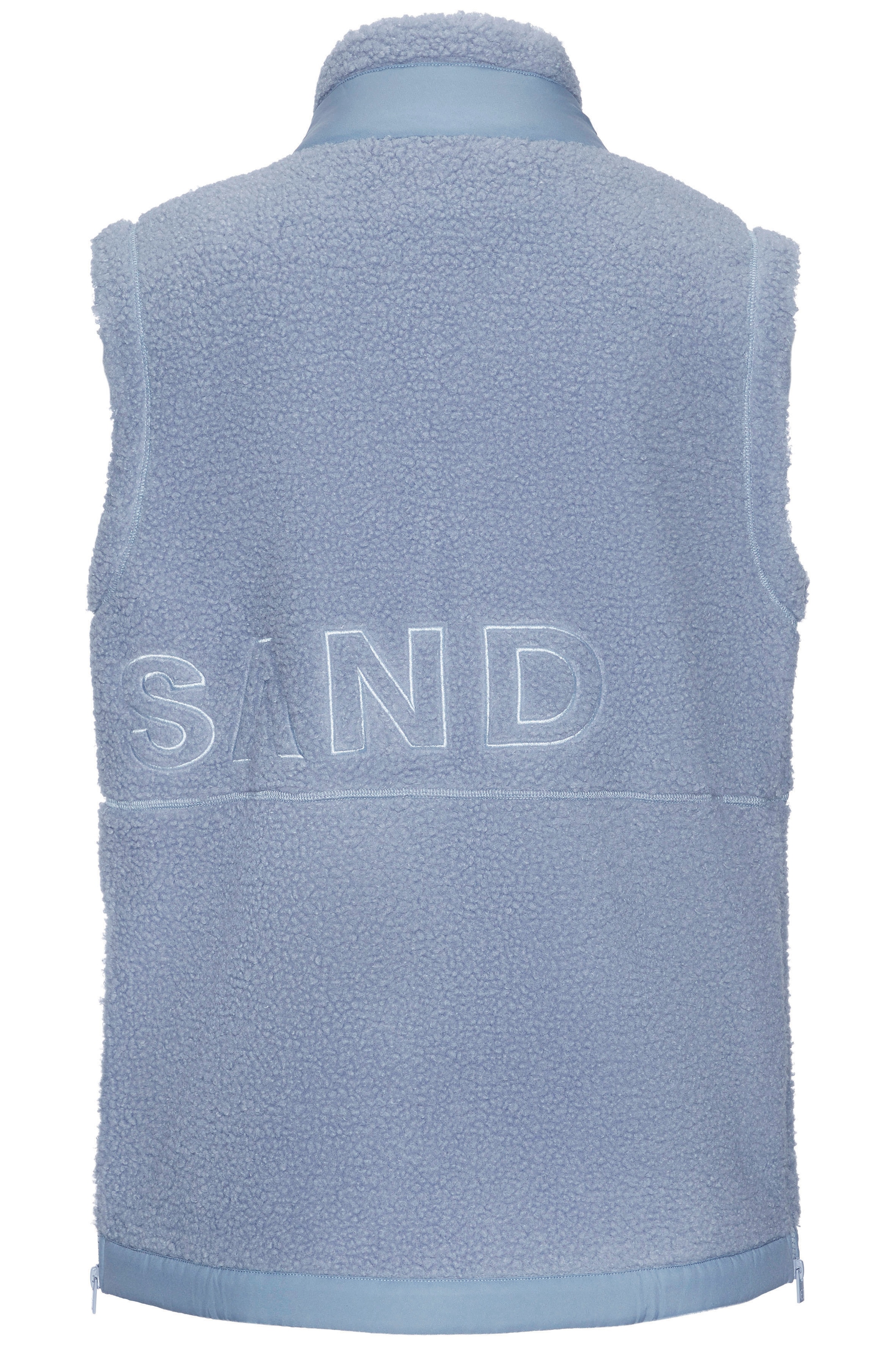 Elbsand Fleeceweste mit großer Schriftzug-Stickerei