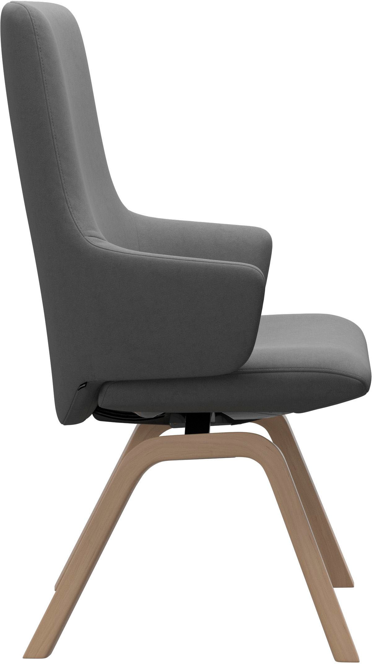Stressless® Polsterstuhl »Laurel«, Microfaser DINAMICA, High Back mit Armlehne, Größe L, mit schräggestellten Beinen