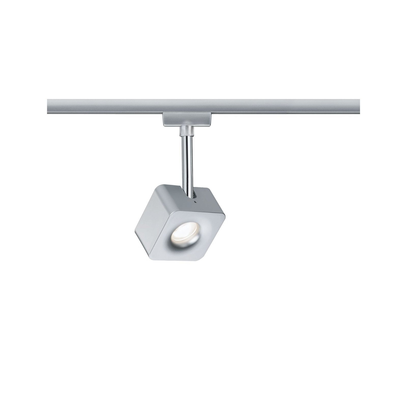 Paulmann Schienensystem-Leuchten »URail Schienenspot Cube 540lm 8W 2700K 230V Chrom matt, Chrom« LED-Modul 1 Stk. Warmweiß dimmbar, Einzelspot
