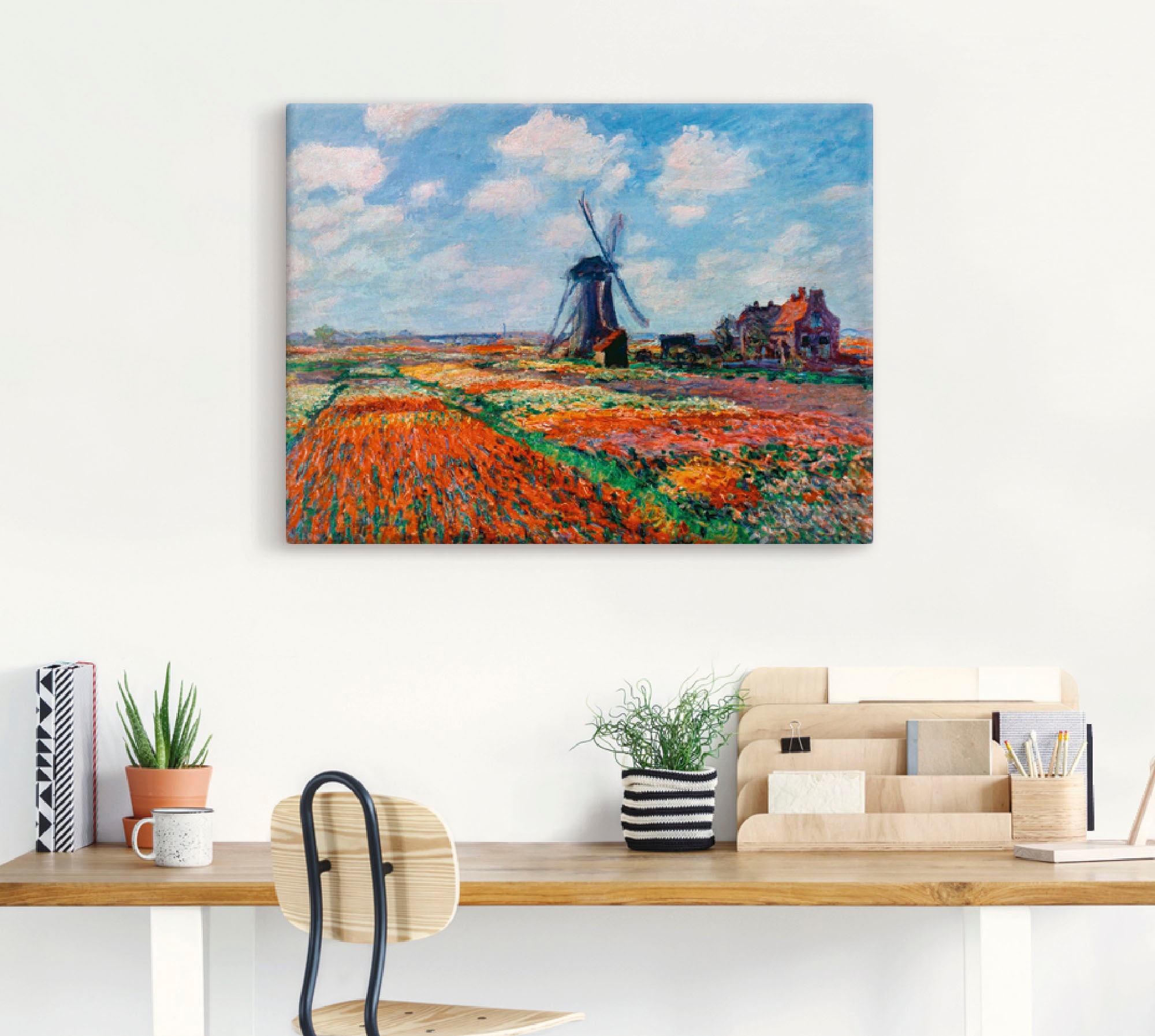 Artland Leinwandbild »Tulpenfelder in Holland, 1886« Blumenwiese 1 Stk. tlg. auf Holzrahmen gespannt