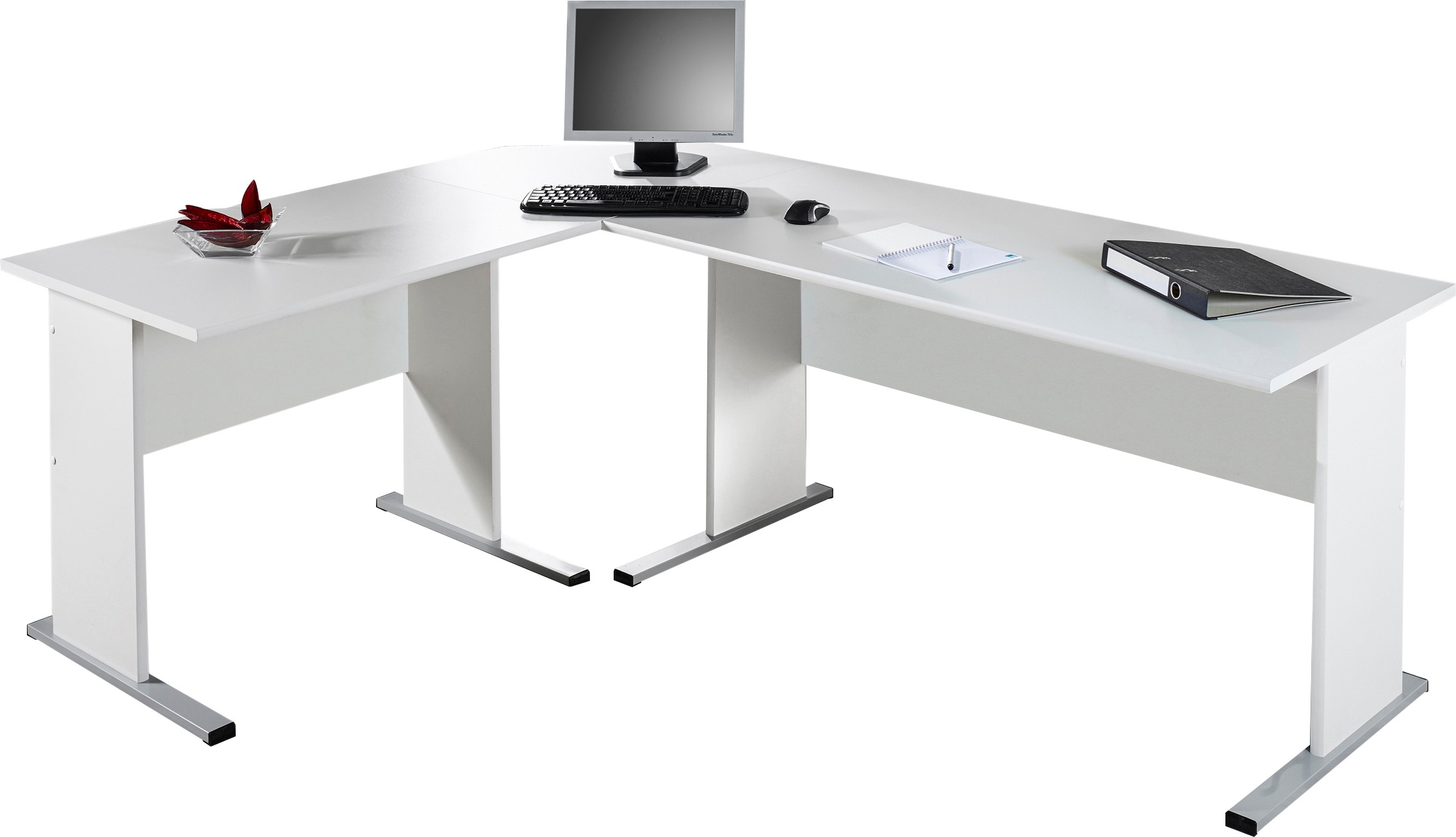 Schildmeyer Eckschreibtisch "Serie 200, Eckschreibtisch, Made in Germany, B: 350 cm" Solide Verarbeitung - Dieses Produkt ist in Deutschland gefertigt