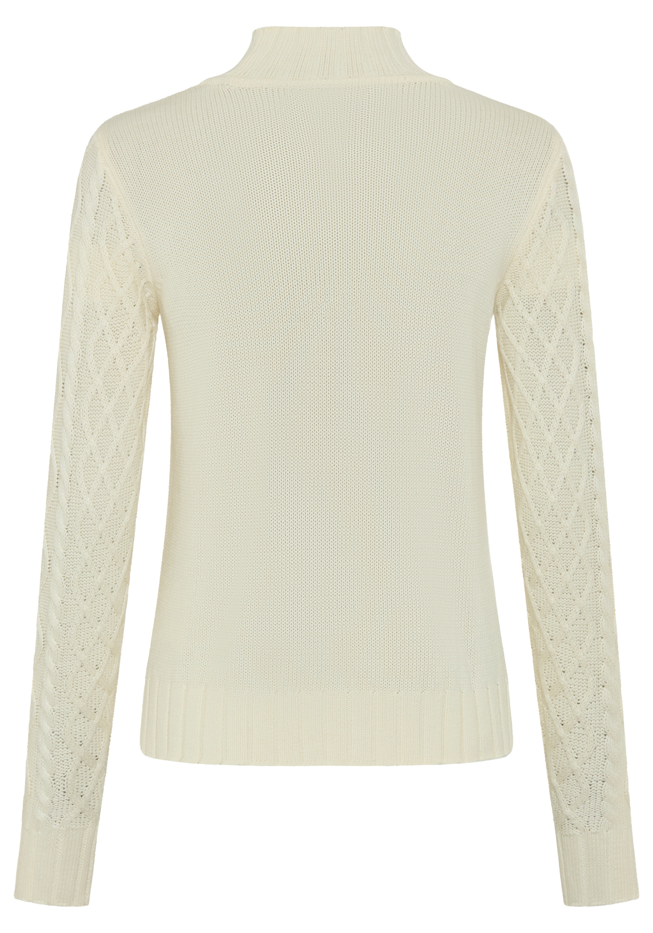 AJC Strickpullover mit modischem Zopfmuster und Stehkragen
