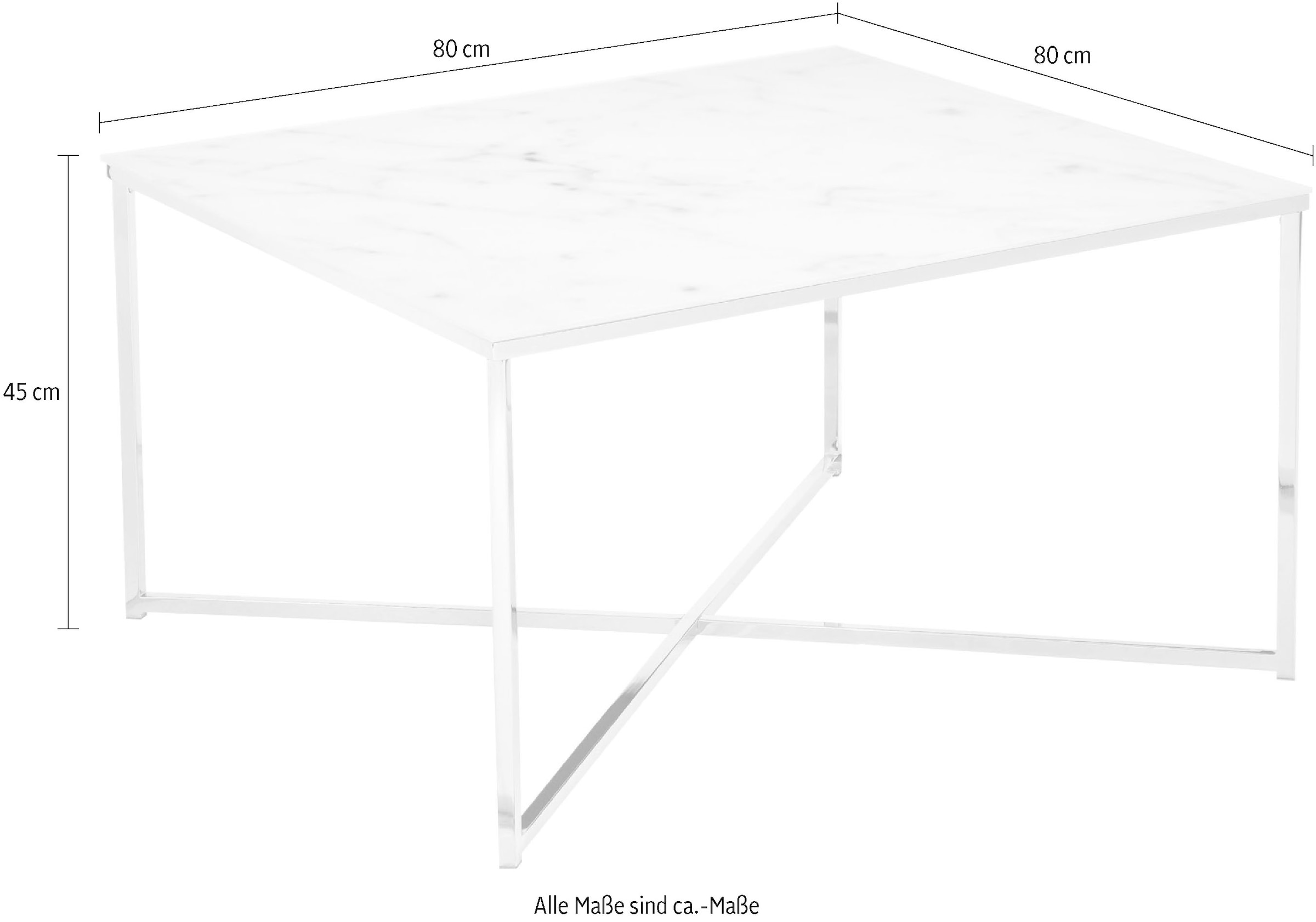 SalesFever Couchtisch, Tischplatte in Marmoroptik