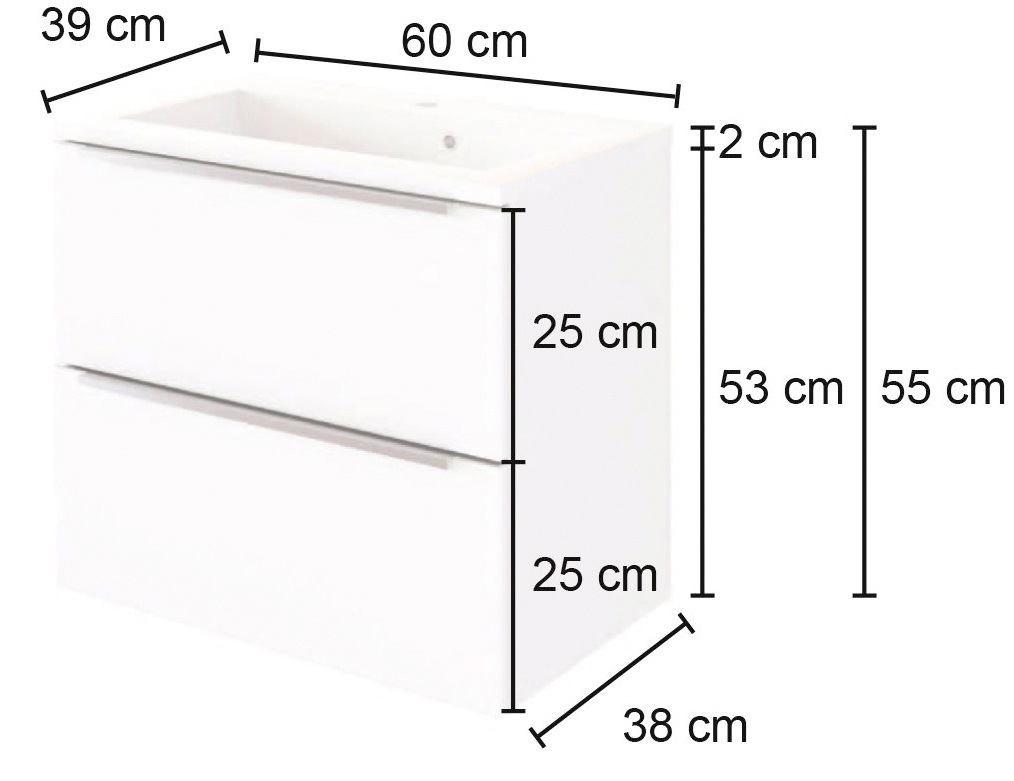 welltime Waschtisch »Matera« Breite 60 cm