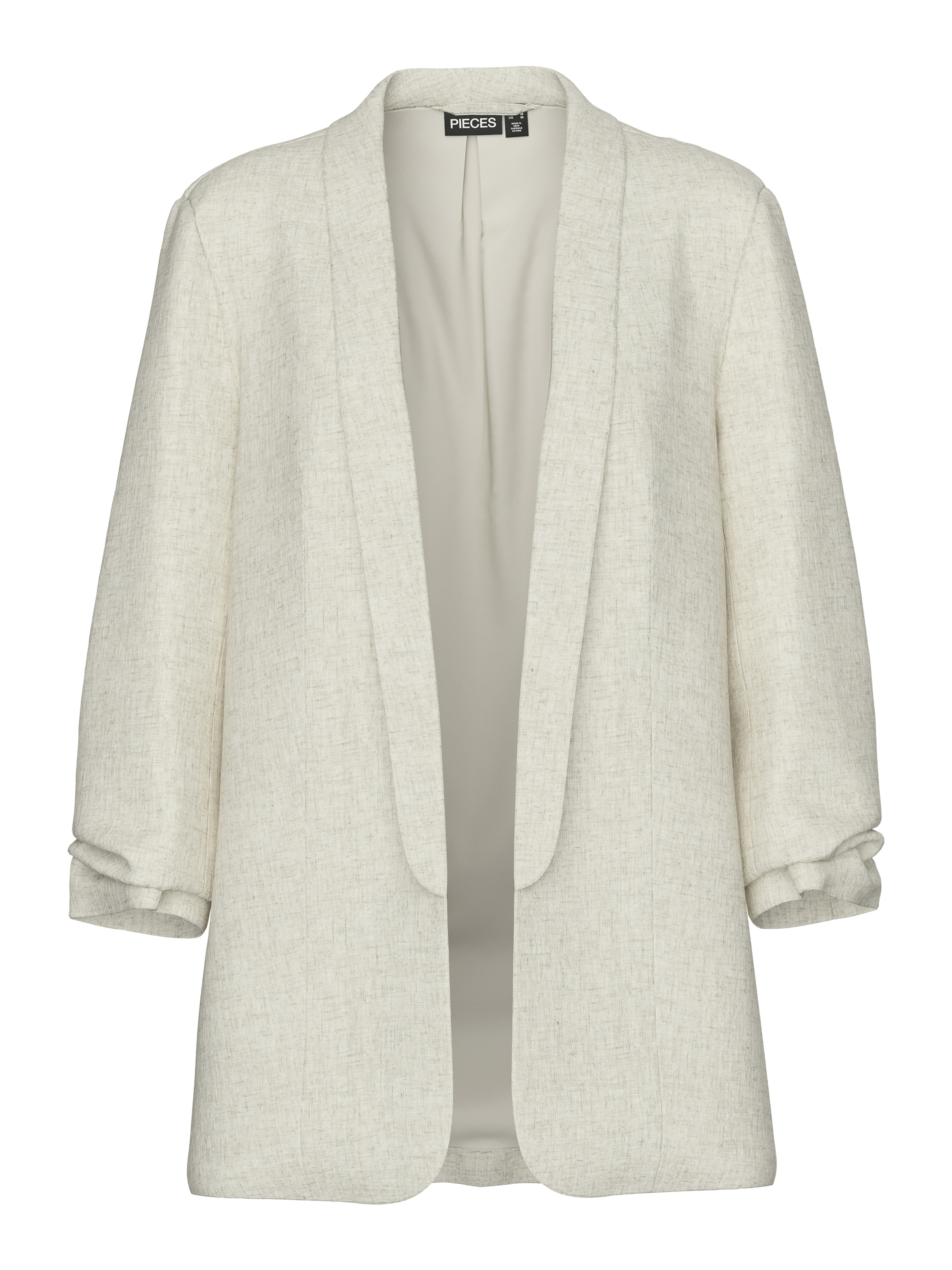 pieces Longblazer »PCPIA BOSELLA BLAZER WVN NOOS«, mit Leinen