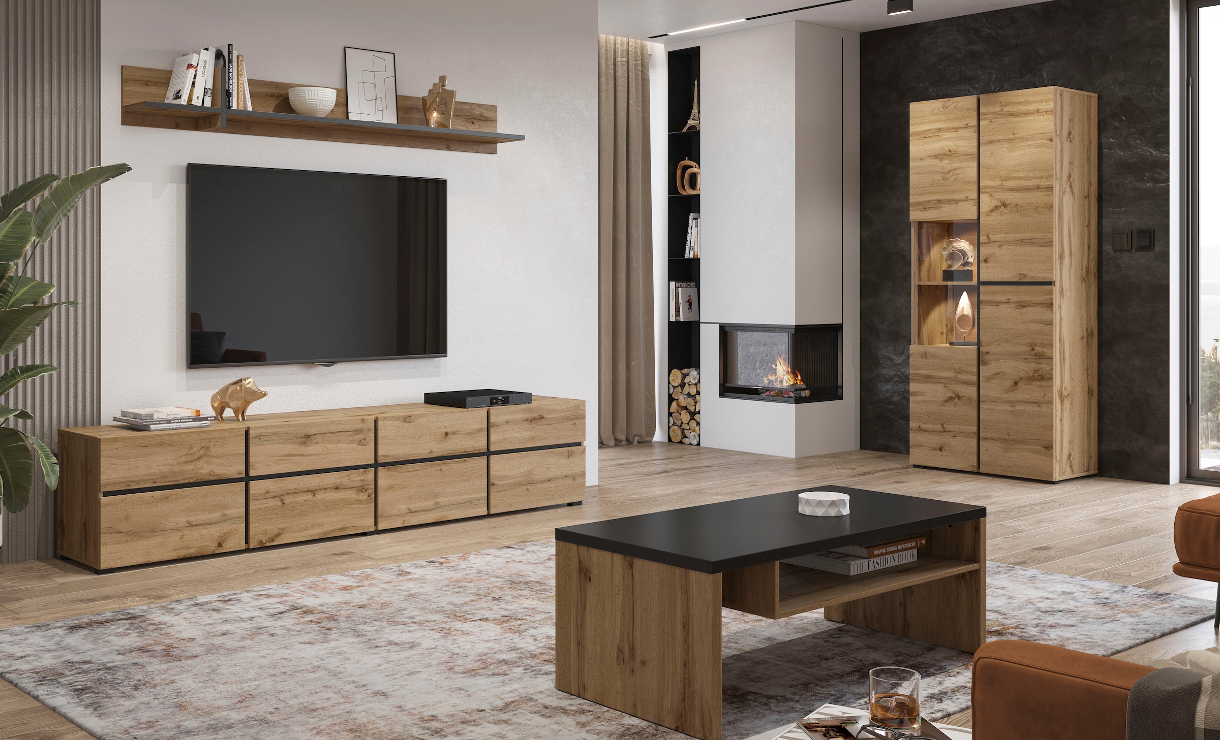 INOSIGN Couchtisch »Cross, Breite 120 cm, moderner Sofatisch für Wohnzimmer«, Tisch mit offenem Fachboden