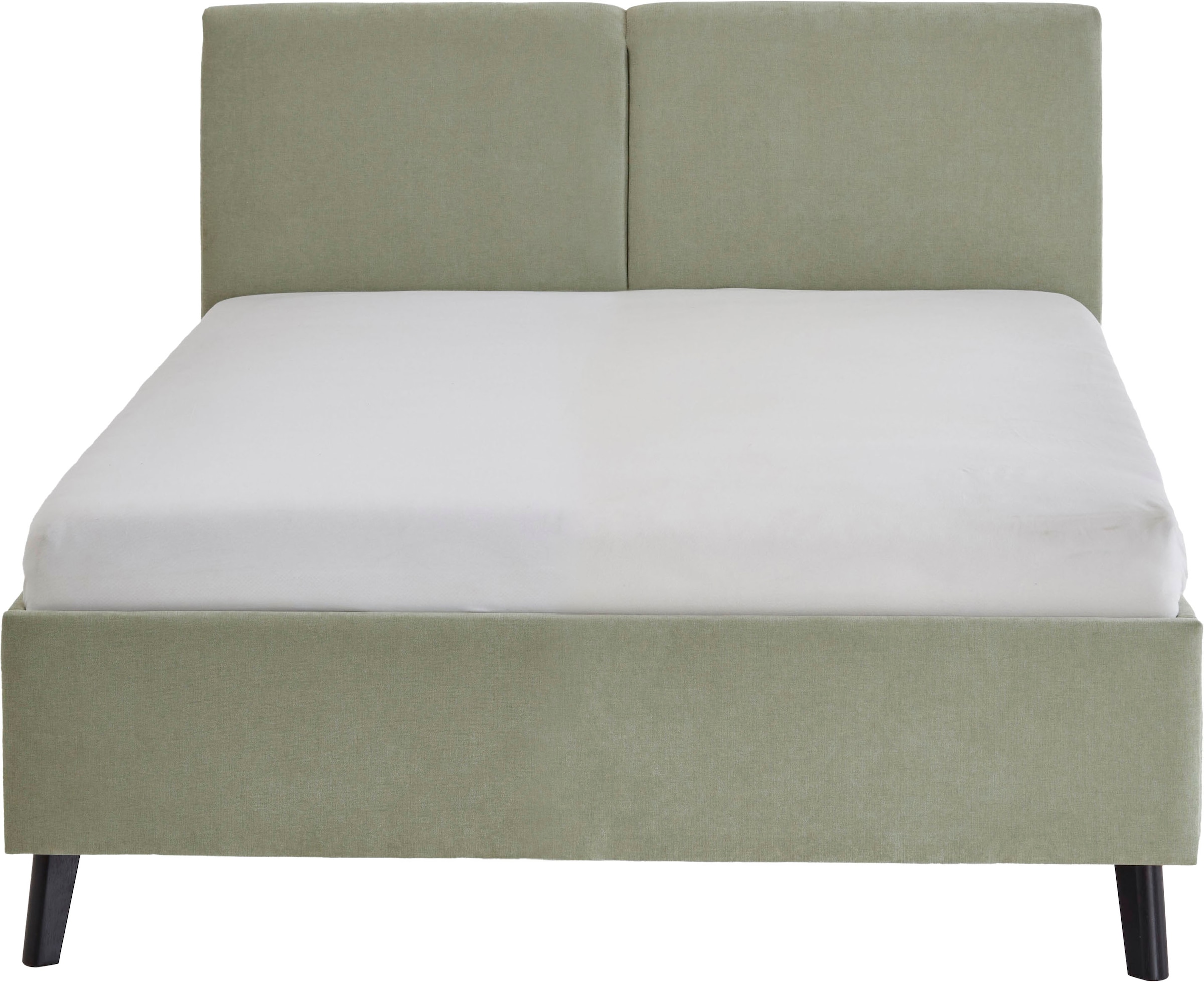 meise.möbel Polsterbett »Piano, in verschiedene Farben und Breiten erhältlich« wahlweise mit schwarzem oder eichefarbigem Holzfuß