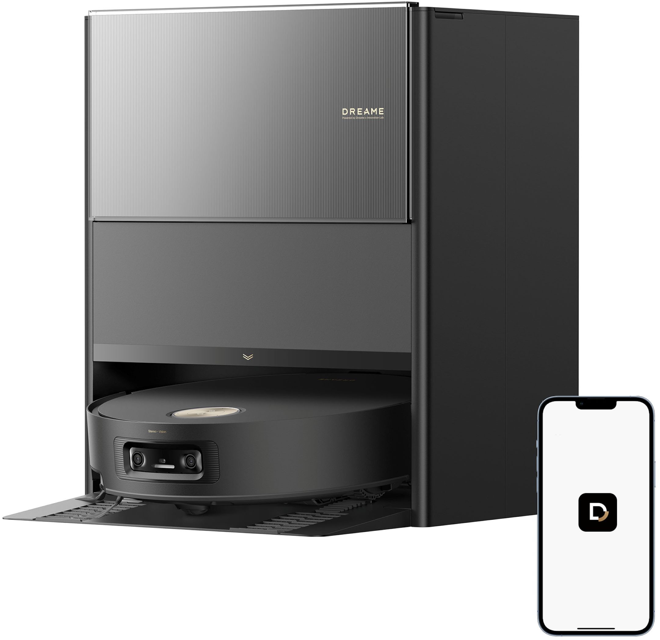 Dreame Saugroboter »mit Wischfunktion Aqua10 Ultra Roller Complete Black« Warmwasser-Wischsystem, Rollenmopp, überwindet Hindernisse, 30.000 Pa