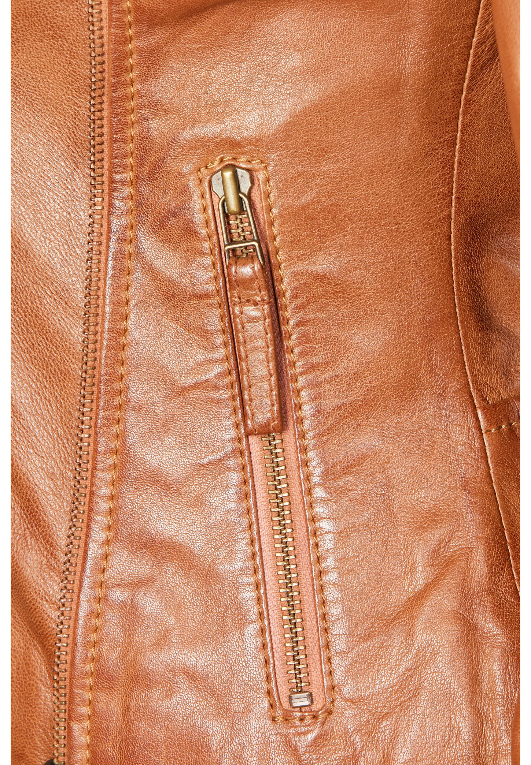 Apple of Eden Lederjacke »Apple of Eden Lederjacke AOE-114« ohne Kapuze aus weichem Leder