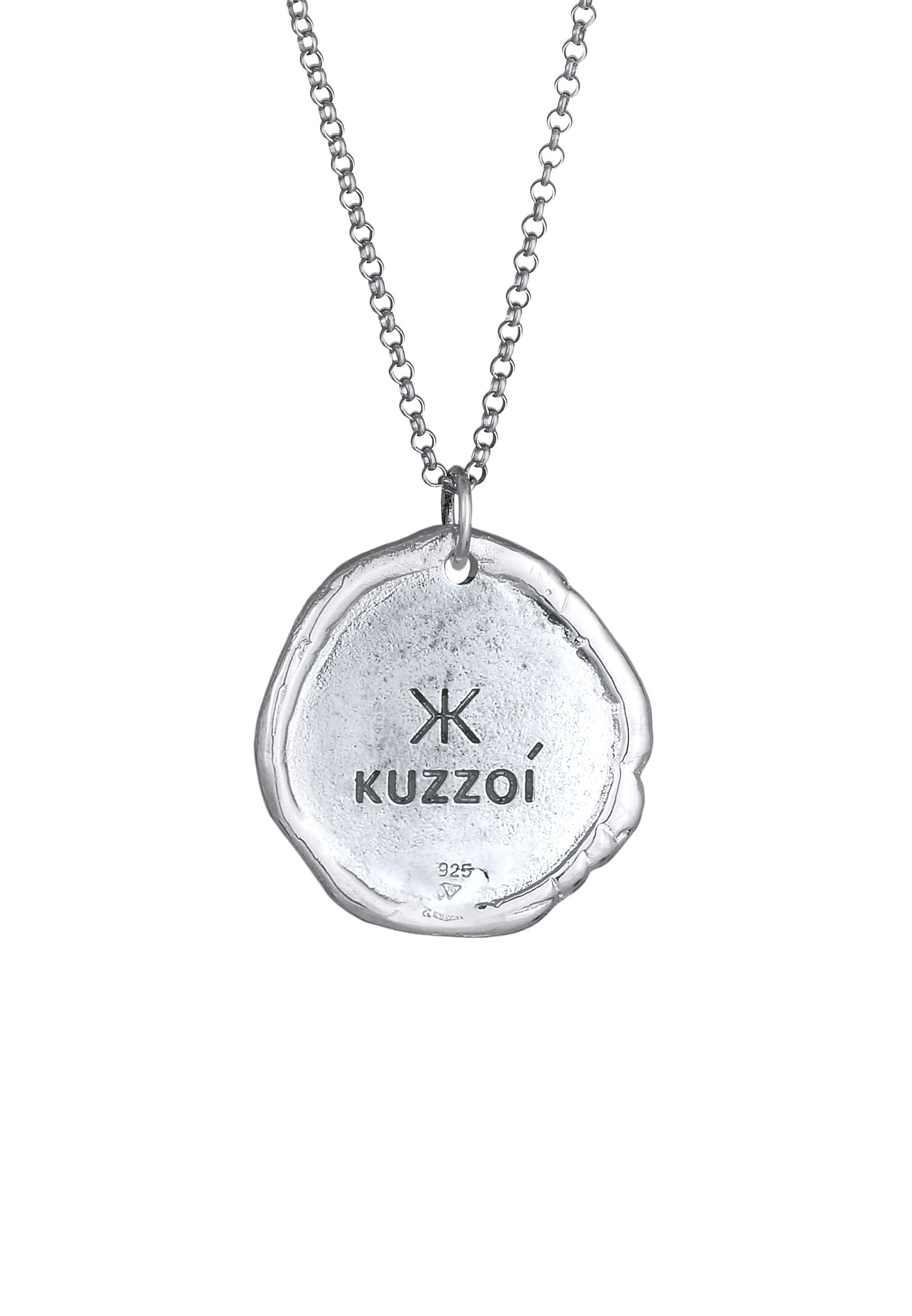 Kuzzoi Lange Kette »Halskette Herren Antike Münze Coin Kreuz 925 Silber«