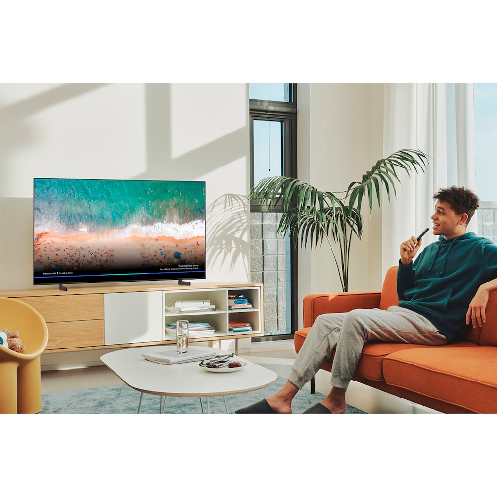 Samsung QLED-Fernseher »43" QLED 4K Q60B (2022)«, 108 cm/43 Zoll, Smart-TV-Google TV, Quantum Prozessor Lite 4K-Quantum HDR-Supreme UHD Dimming