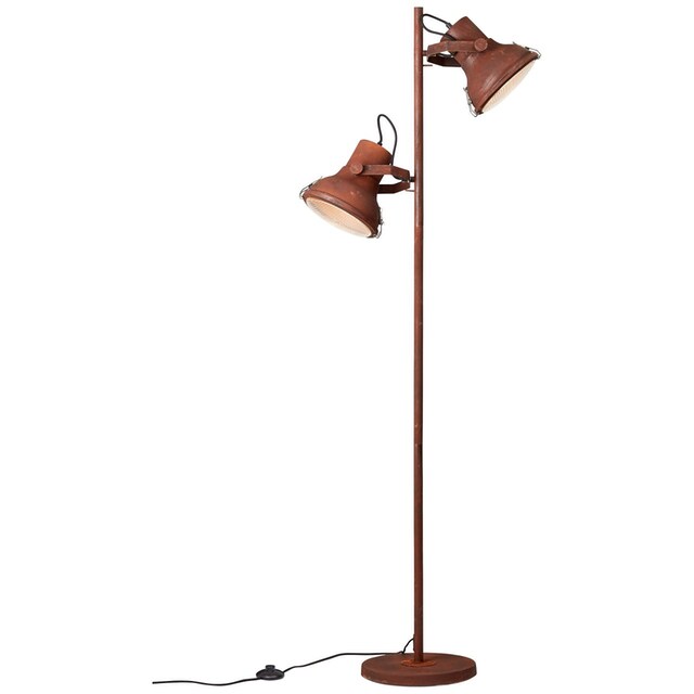 Brilliant Stehlampe »Frodo«, 2 flammig-flammig, 160 cm Höhe, 49 cm Breite,  2 x E27, schwenkbar, Metall, rost online kaufen | mit 3 Jahren XXL Garantie
