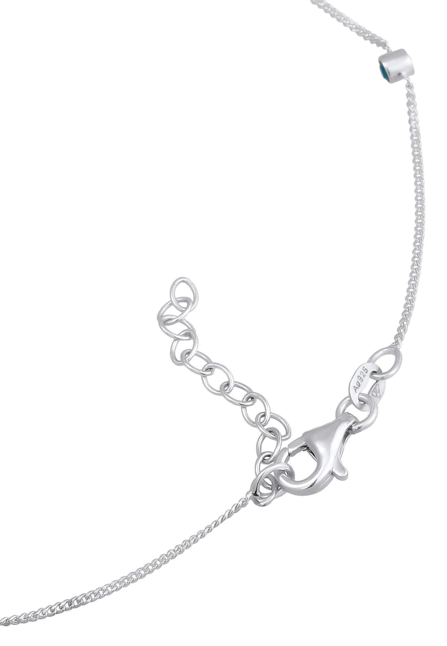 Elli Fußkette »Fußschmuck Fußkettchen Kristalle 925 Silber«