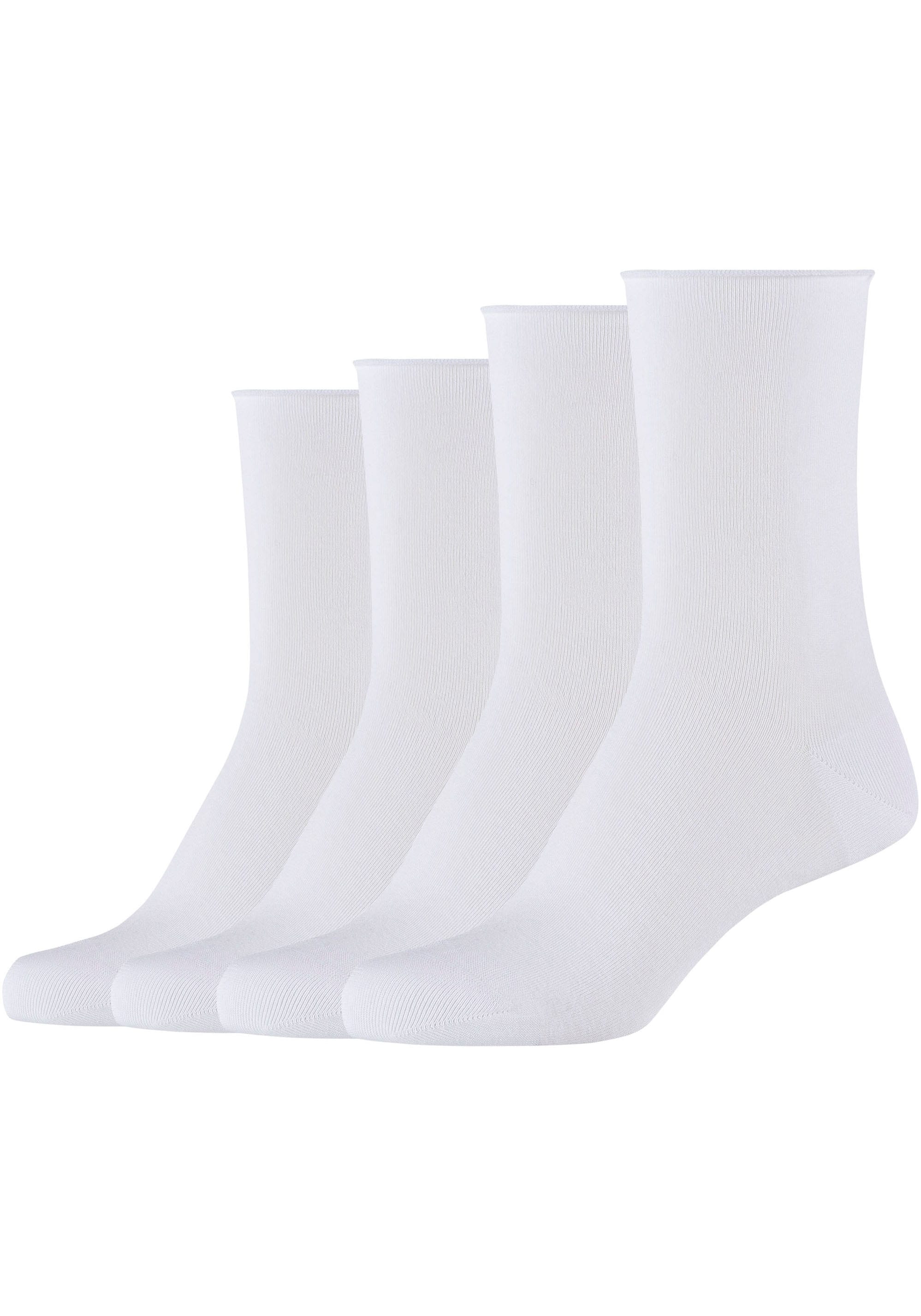 Camano Socken, (4er Pack), Mit Rollrand