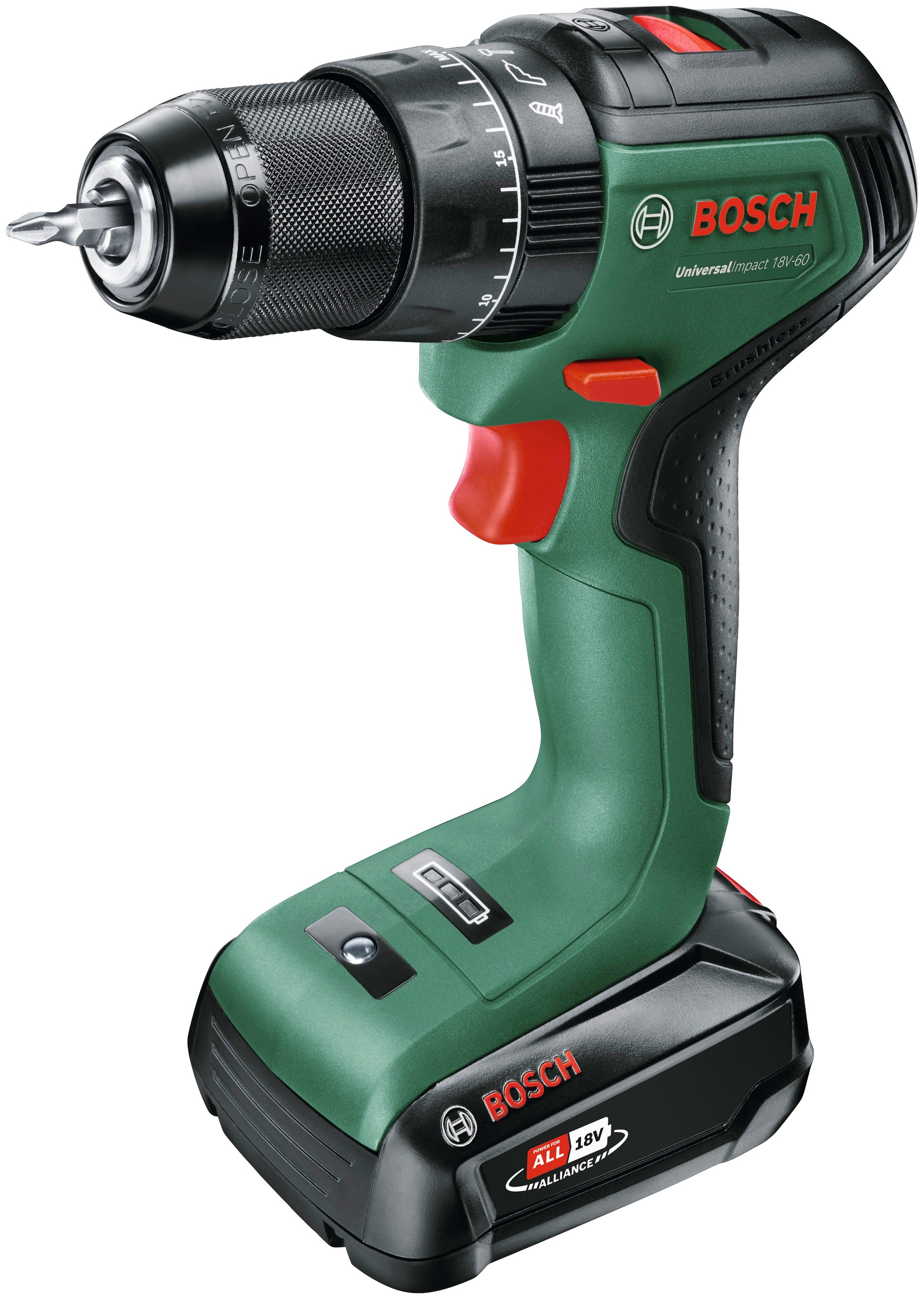 Bosch Home & Garden Akku-Schlagbohrschrauber »UniversalImpact 18V-60«, Inkl. Koffer, mit Akku 18V/2Ah und Ladegerät