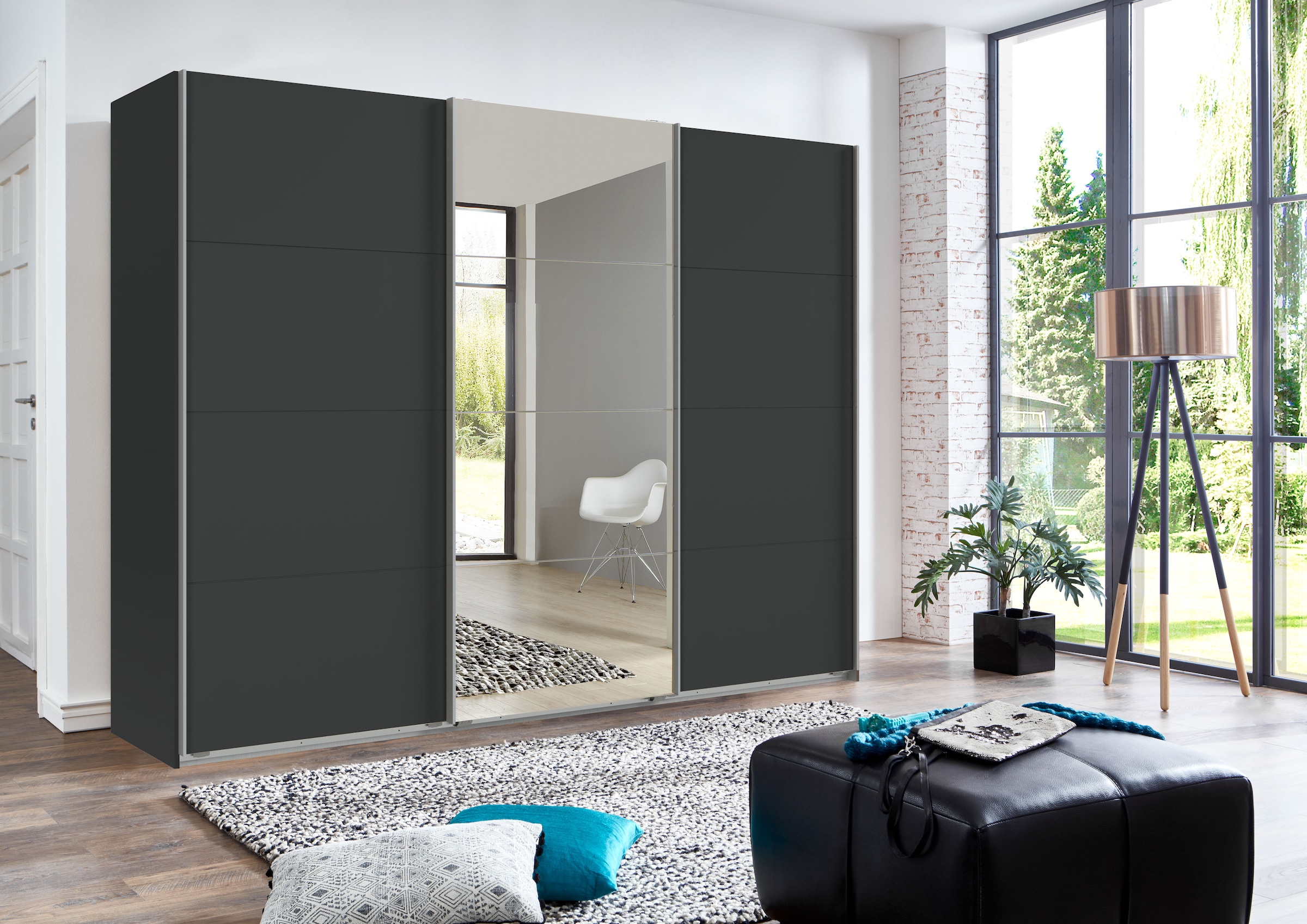 Wimex Schwebetürenschrank »Ernie Kleiderschrank mit Spiegel, Made in Germany TOPSELLER«, (Wähle aus verschiedenen Größen deinen perfekten Stauraum!), Schlafzimmerschrank in verschiedenen Breiten