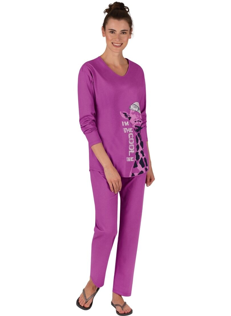 ♕ Schlafanzug Giraffe-Motiv« bei Trigema Schlafanzug »TRIGEMA Langer mit