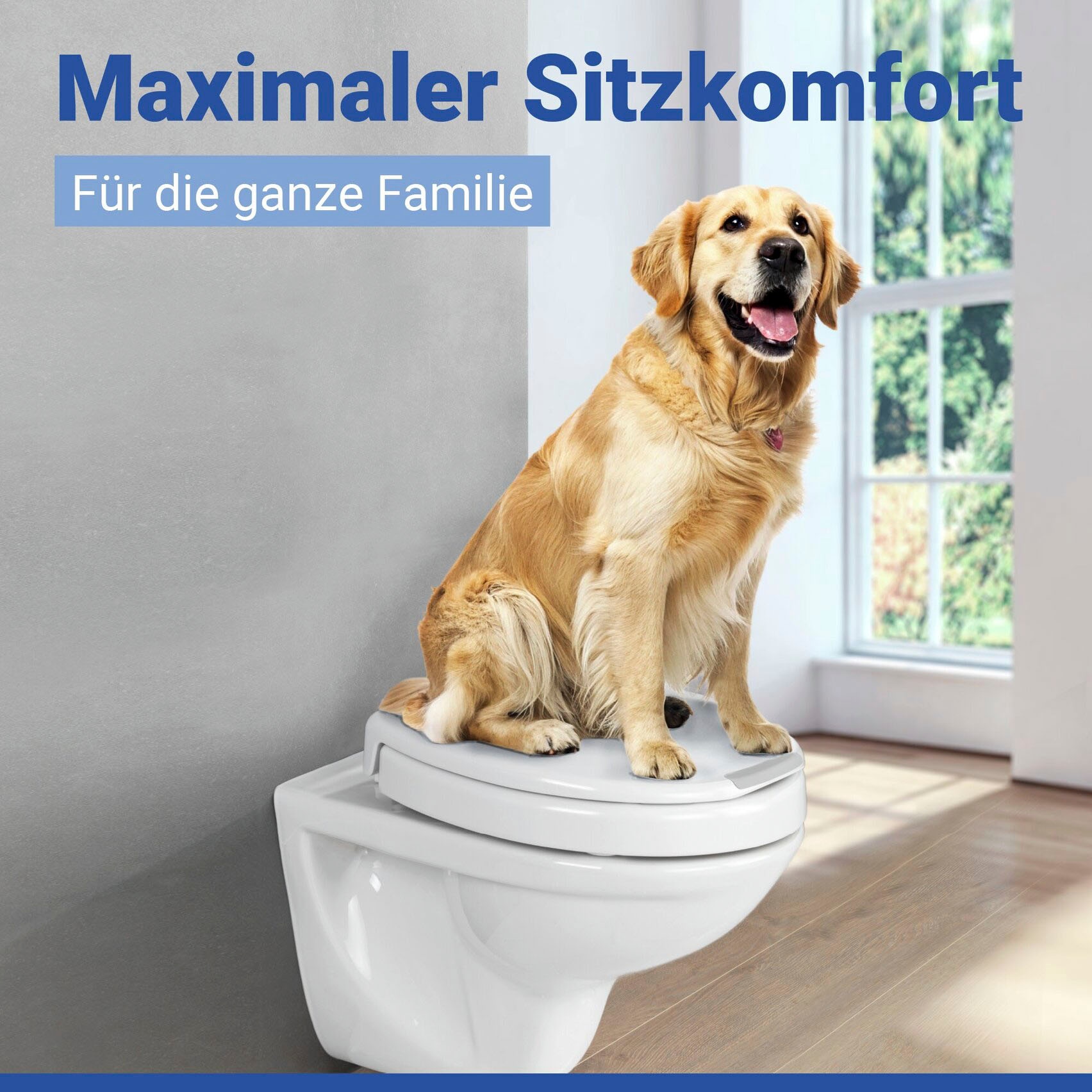 WENKO WC-Sitz »Secura Comfort« mit Sitzflächenerhöhung und Absenkautomatik
