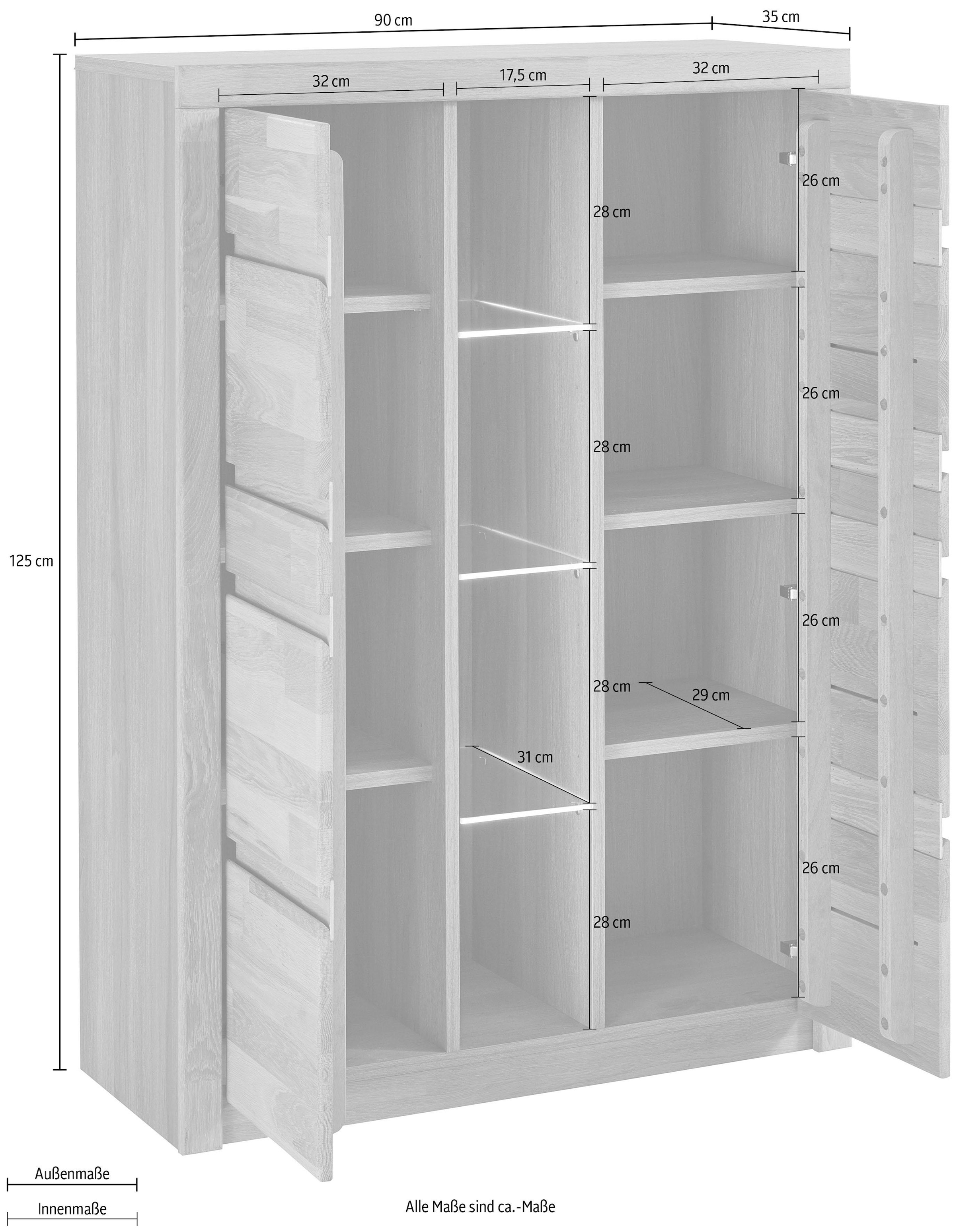 Woltra Highboard Breite 90 bequem kaufen »Silkeborg«, cm