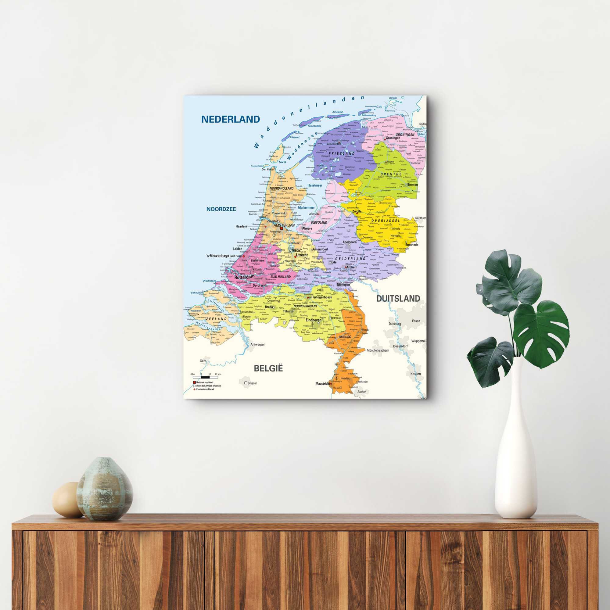 Reinders! Wandbild »Wandbild Landkarte (1 - bestellen Holland Niederlande - Niederländisch Städte«, St.) Landkarten, Raten auf