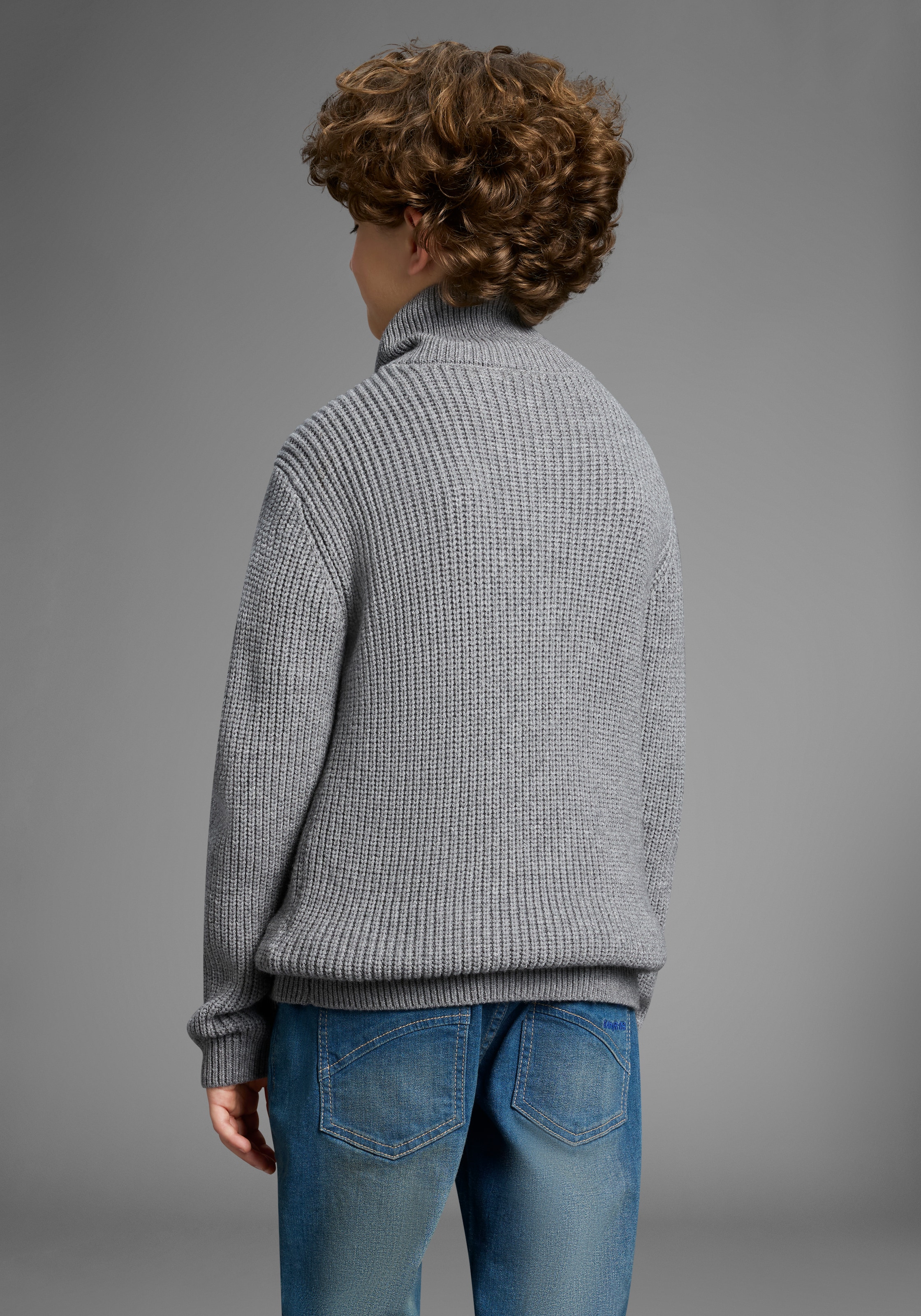 KangaROOS Strickpullover »Troyer, Pullover mit Zipper« Troyer, warmer Pullover