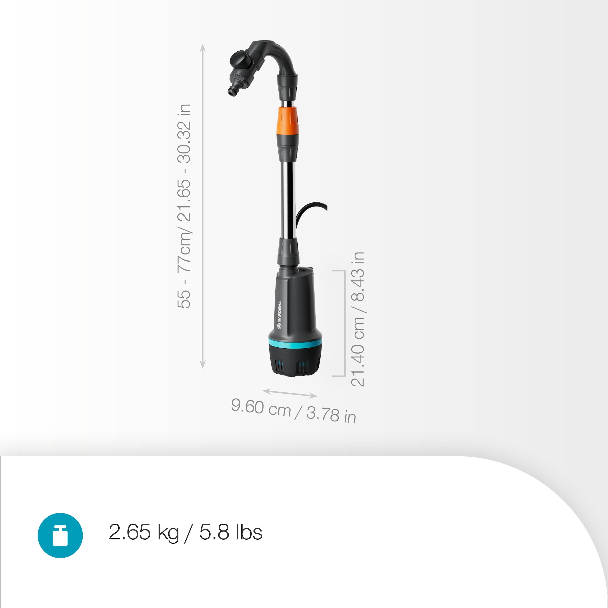 GARDENA Regenfasspumpe »2400 ComfortAutomatic 18V P4A Ready-To-Use Set« inkl. Akku und Ladegerät