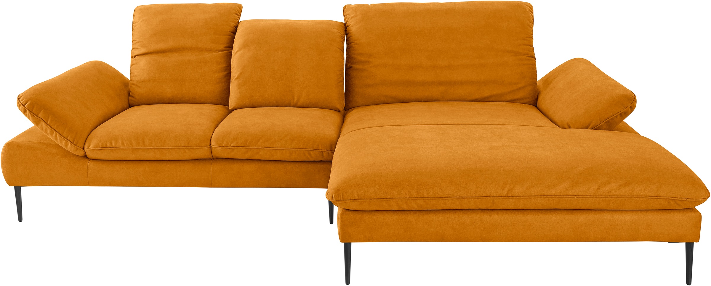 W.SCHILLIG Ecksofa »enjoy&MORE, Designsofa, elegant und bequem, L-Form«, Sitztiefenverstellung, Füße schwarz pulverbeschichtet, Breite 310 cm